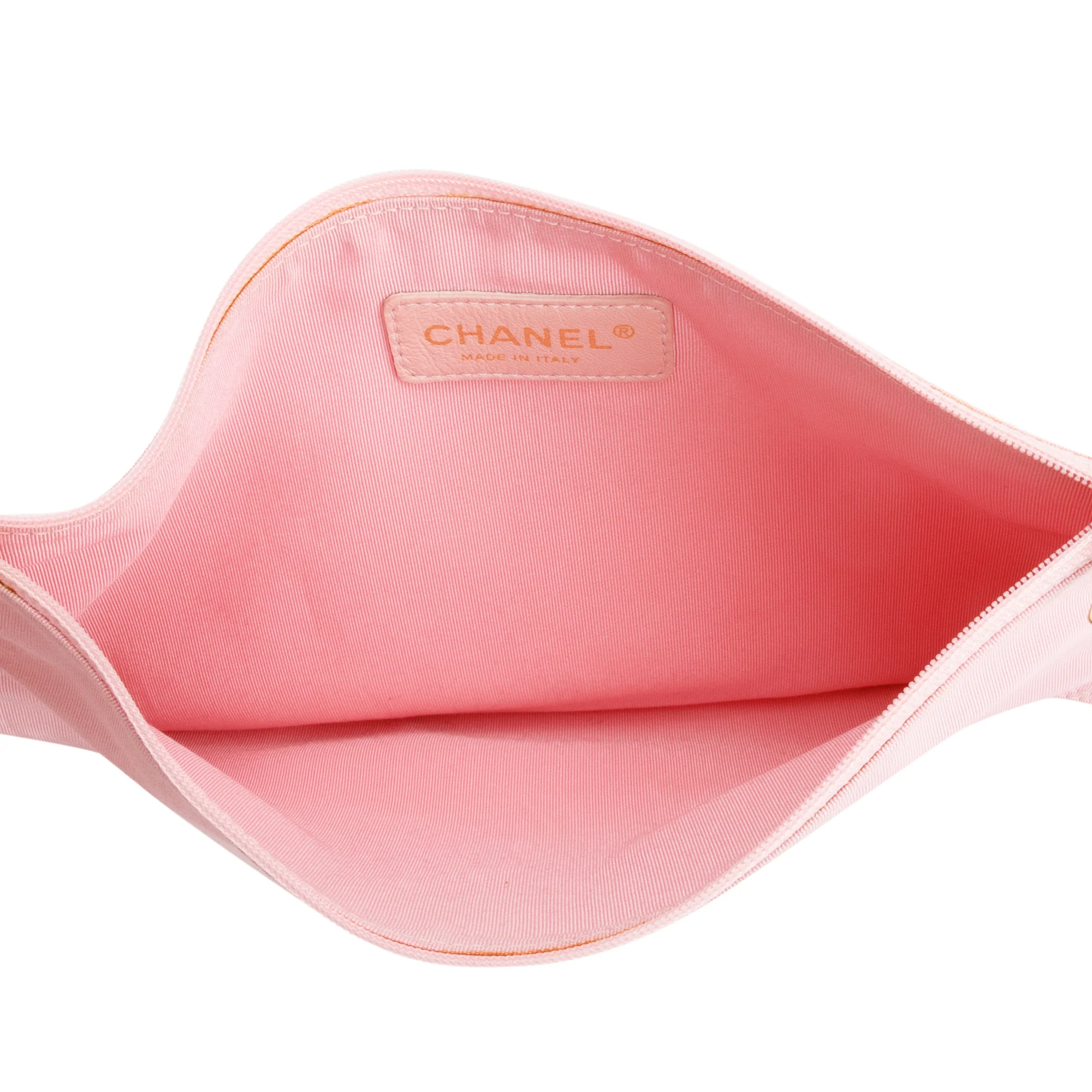 Chanel Pink Patent Leather Transparent PVC Triple CC Logo Tote - Image 7