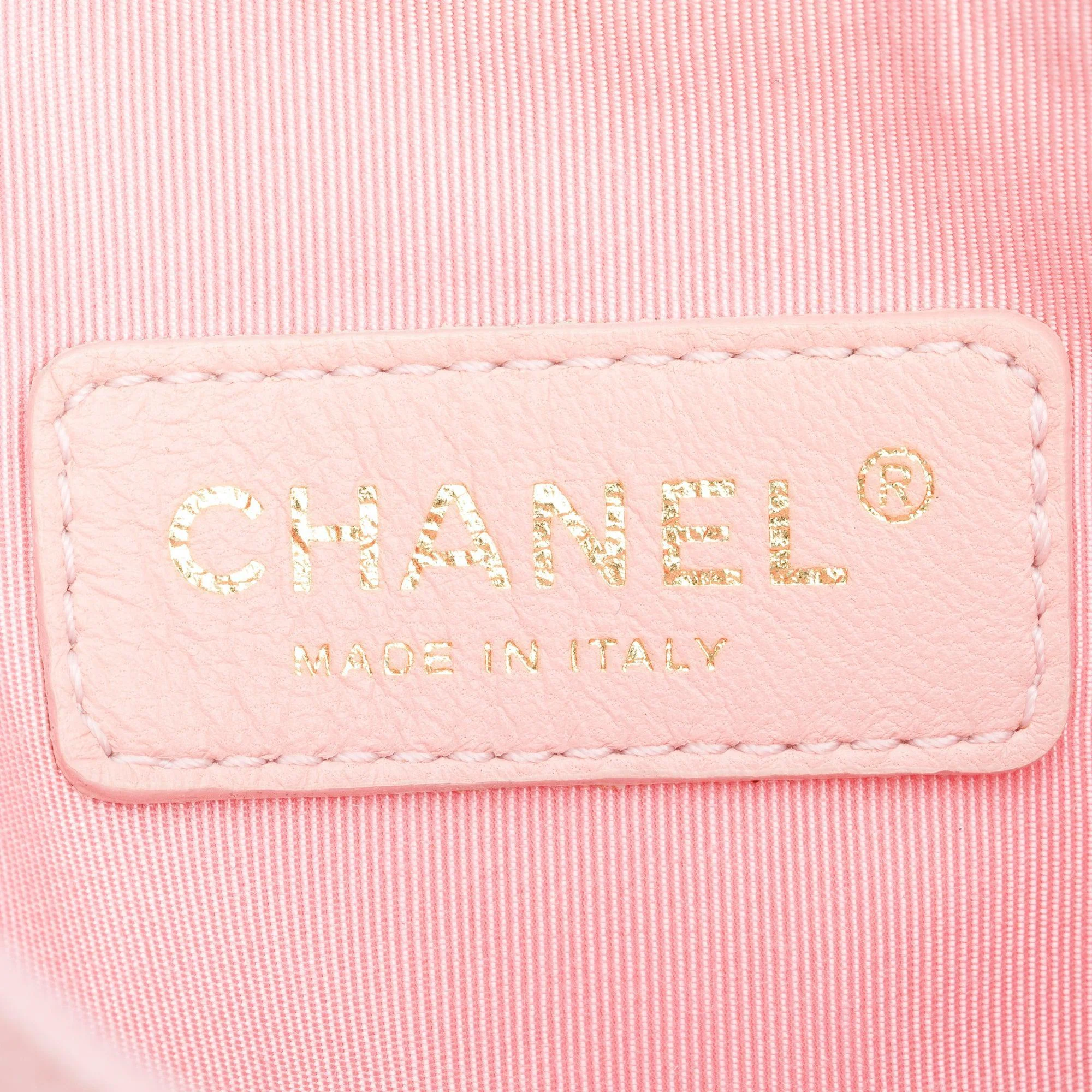 Chanel Pink Patent Leather Transparent PVC Triple CC Logo Tote - Image 8