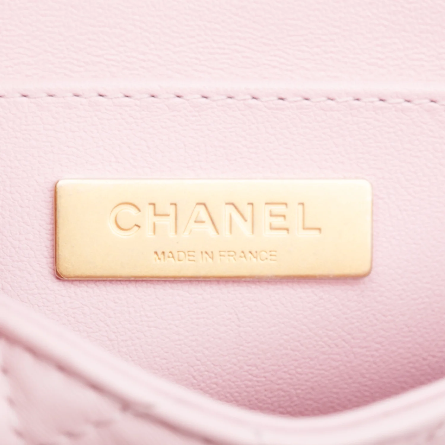 Chanel Pink Quilted Lambskin Leather Mini Top Handle Flap Bag - Image 7