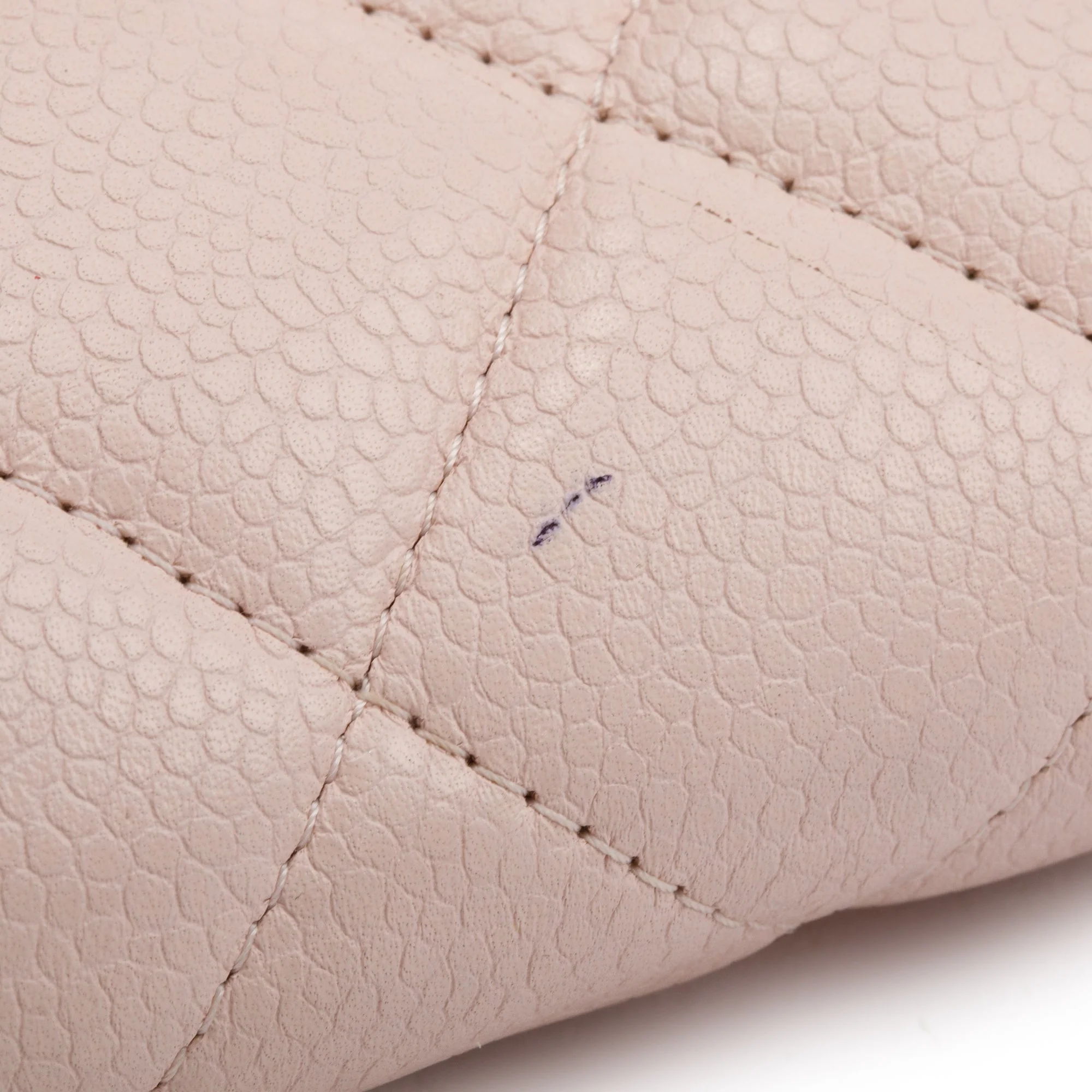 Chanel Pink Quilted Leather Clutch with Chain Flap w/ Authenticity Card - Image 9