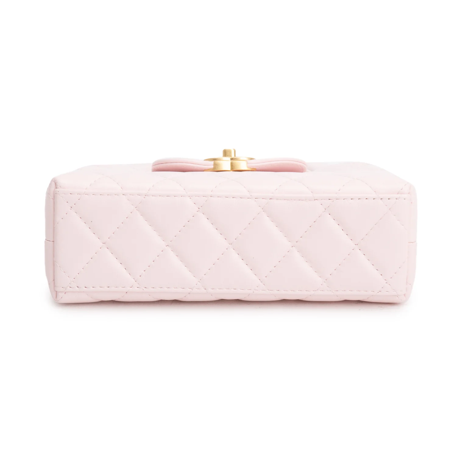 Chanel Pink Shiny Age Calfskin Quilted Nano Kelly Shopper - Image 7