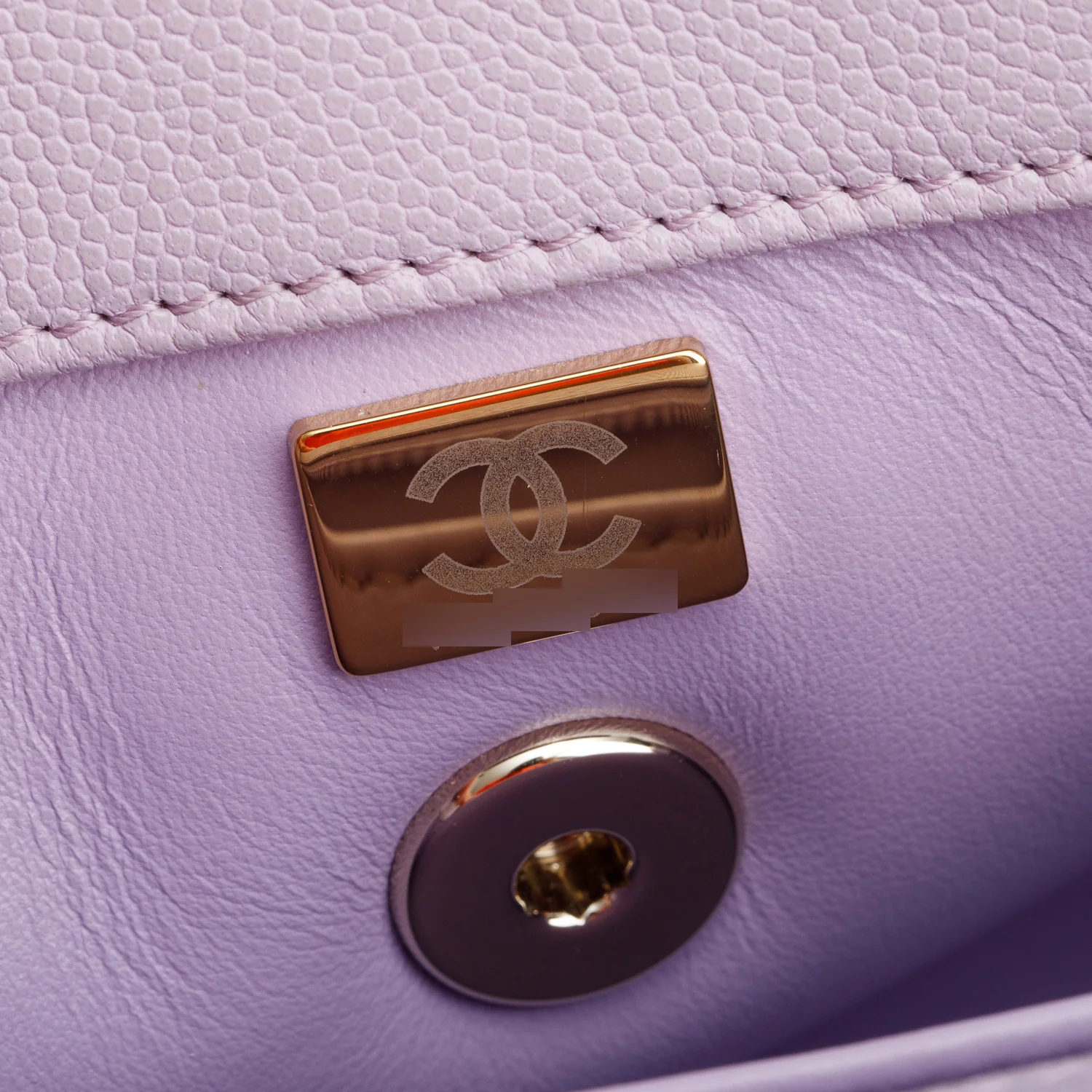 Chanel Purple Quilted Caviar Leather Small Coco Handle Bag w/ Strap & Box - Image 10