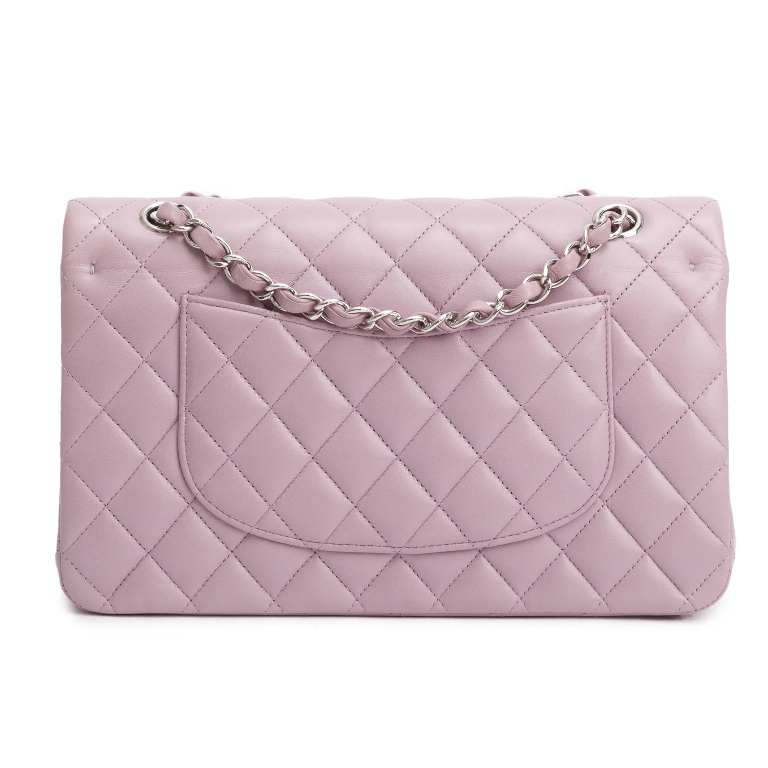 Chanel Purple Quilted Lambskin Leather Classic Medium Double Flap Bag w/ Box & Authenticity Card - Image 6
