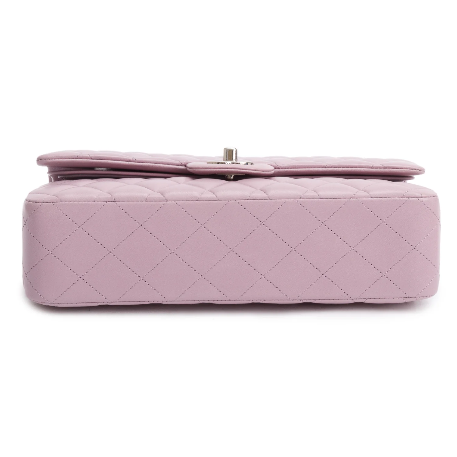 Chanel Purple Quilted Lambskin Leather Classic Medium Double Flap Bag w/ Box & Authenticity Card - Image 8