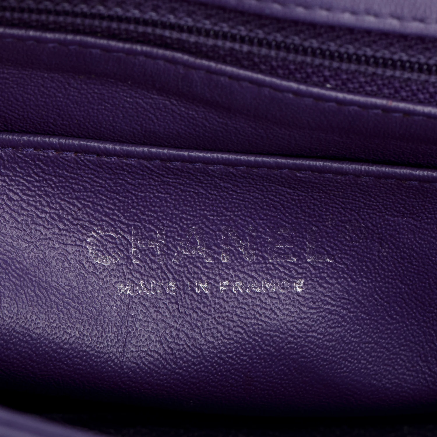 Chanel Quilted Purple Lambskin Mini Rectangular Flap Bag - Image 9