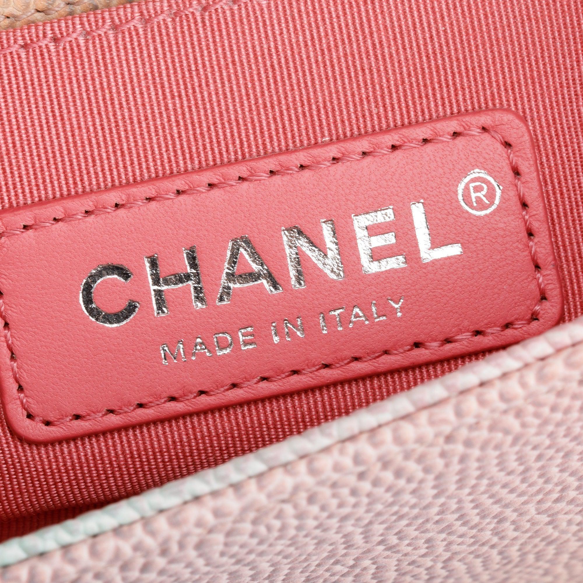 Chanel Rainbow Caviar Leather Mini Boy Flap Bag w/ Authenticity Card - Image 8