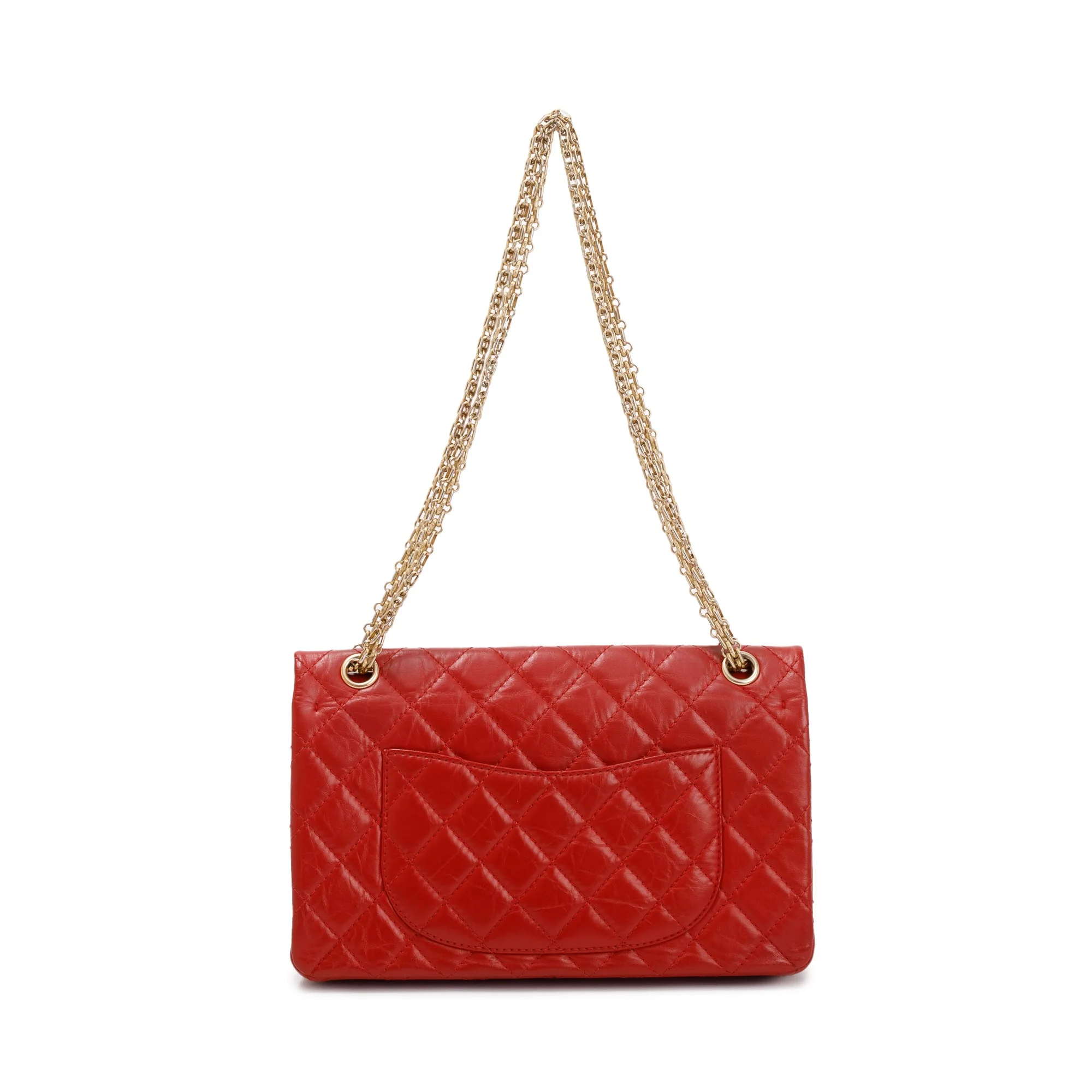 Chanel Red Calfskin Leather 2.55 Reissue 226 Double Flap Bag - Image 5