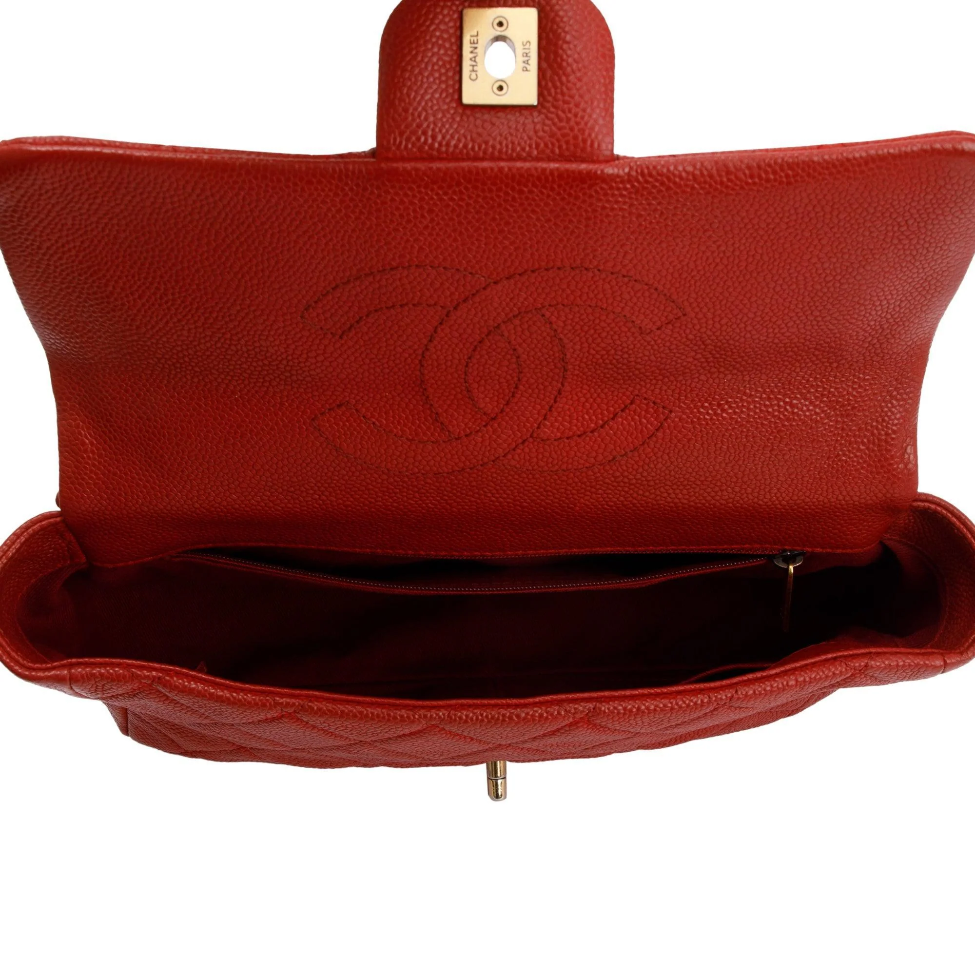 Chanel Red Caviar Leather Medium Urban Day Flap Bag - Image 12