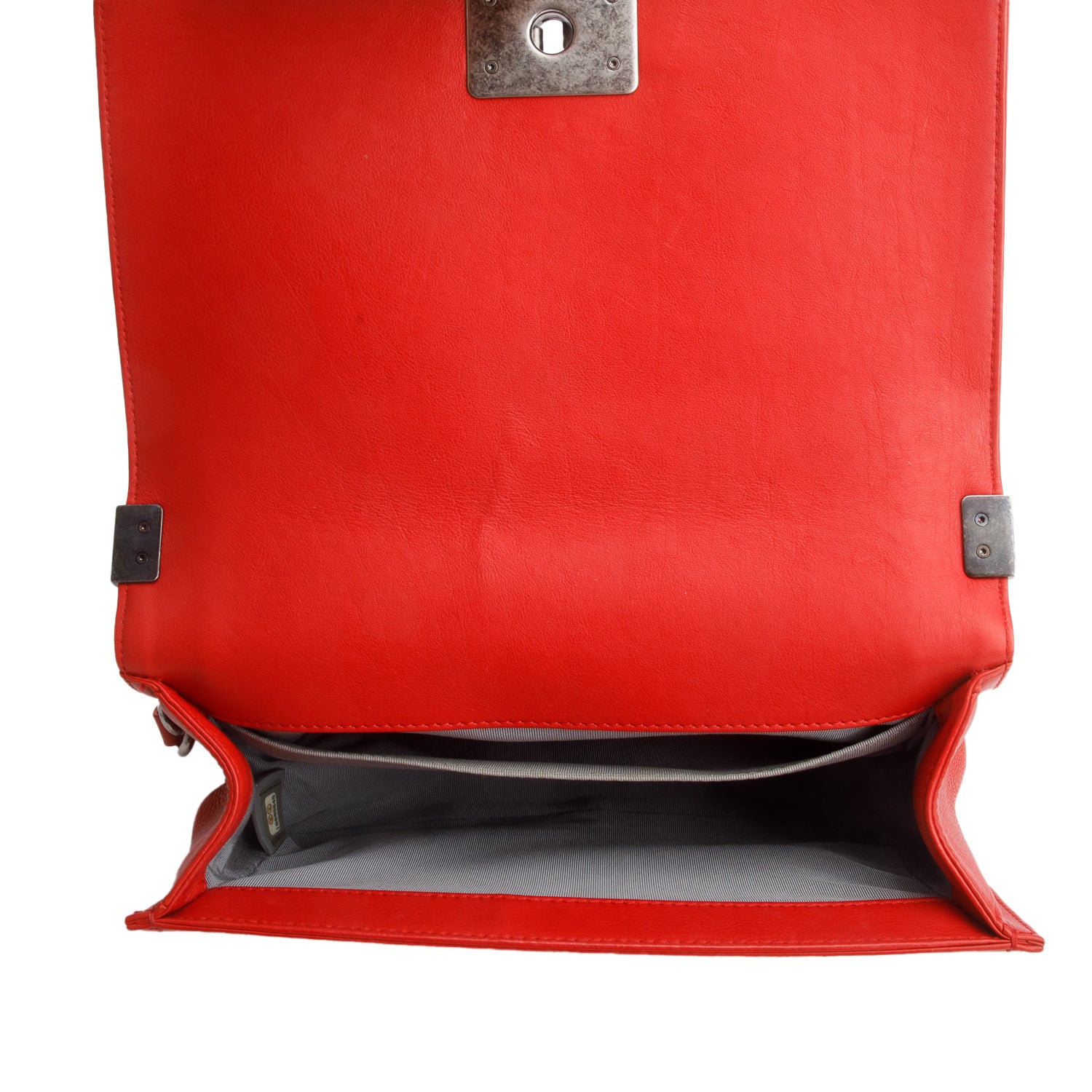 Chanel Red Lambskin Stitch Quilted Medium Boy Bag w/ Box & Receipt - Image 9
