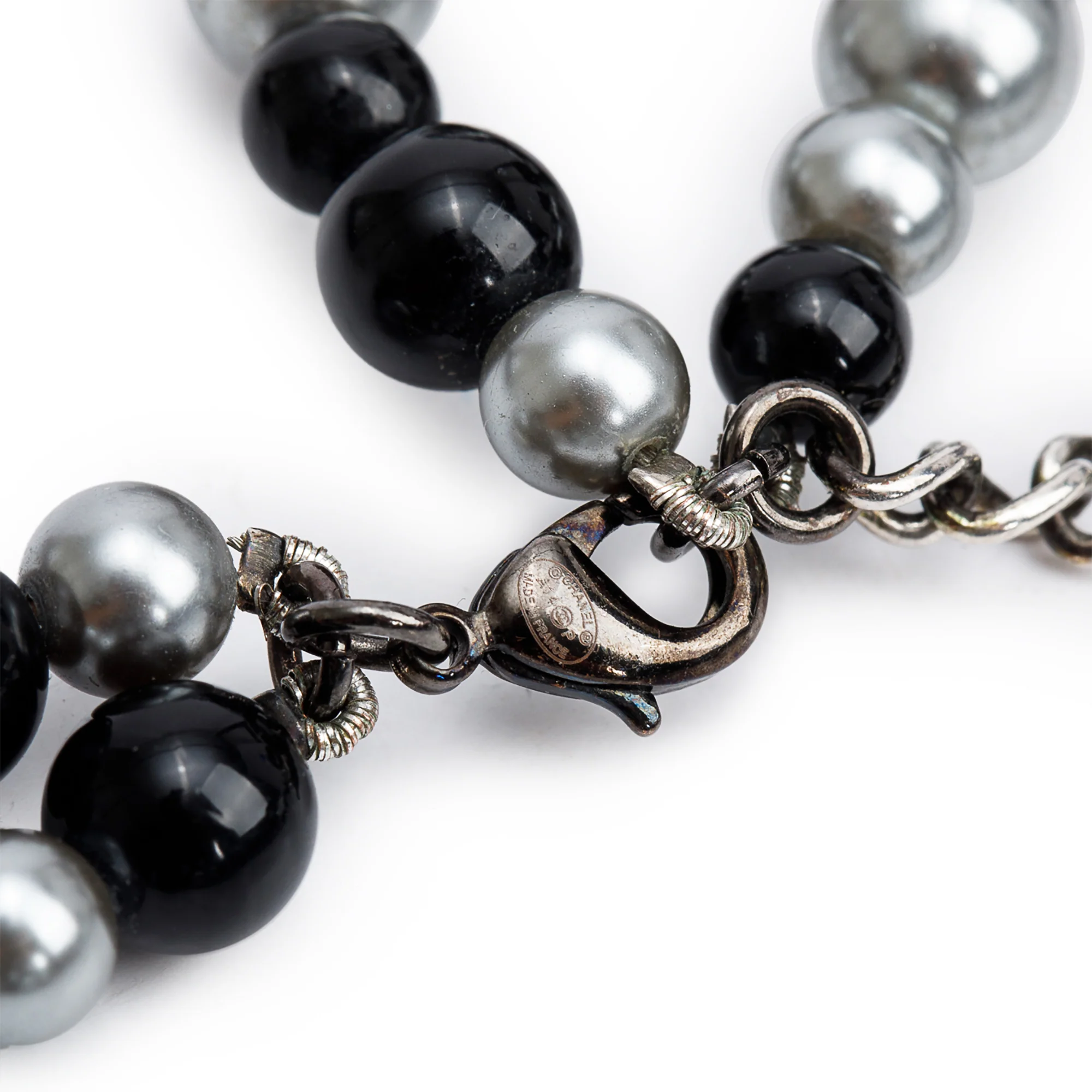 Chanel Ruthenium Faux Pearl & Crystal Supermarket Soup Can Necklace w/ Box - Image 3