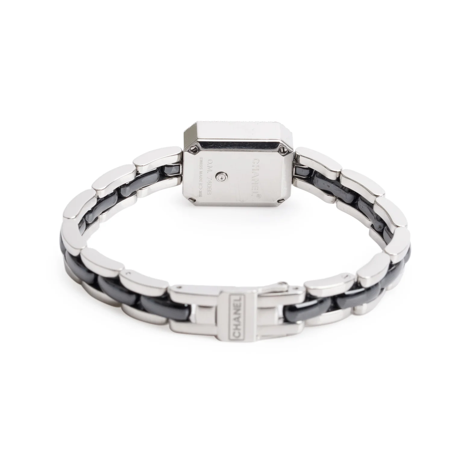 Chanel Stainless Steel Diamond Premiere Ceramic Watch Black Dial H2163 - Image 3