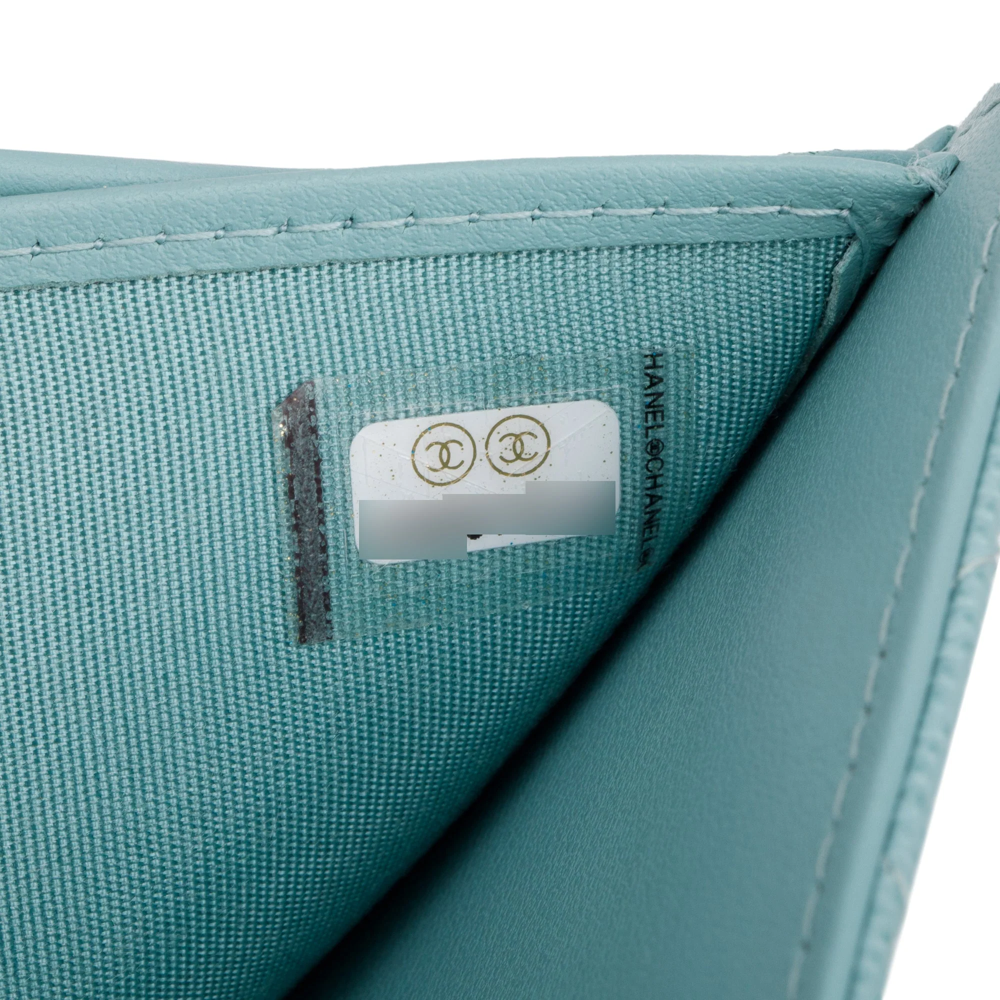 Chanel Teal Quilted Caviar Leather Small Flap Wallet - Image 5