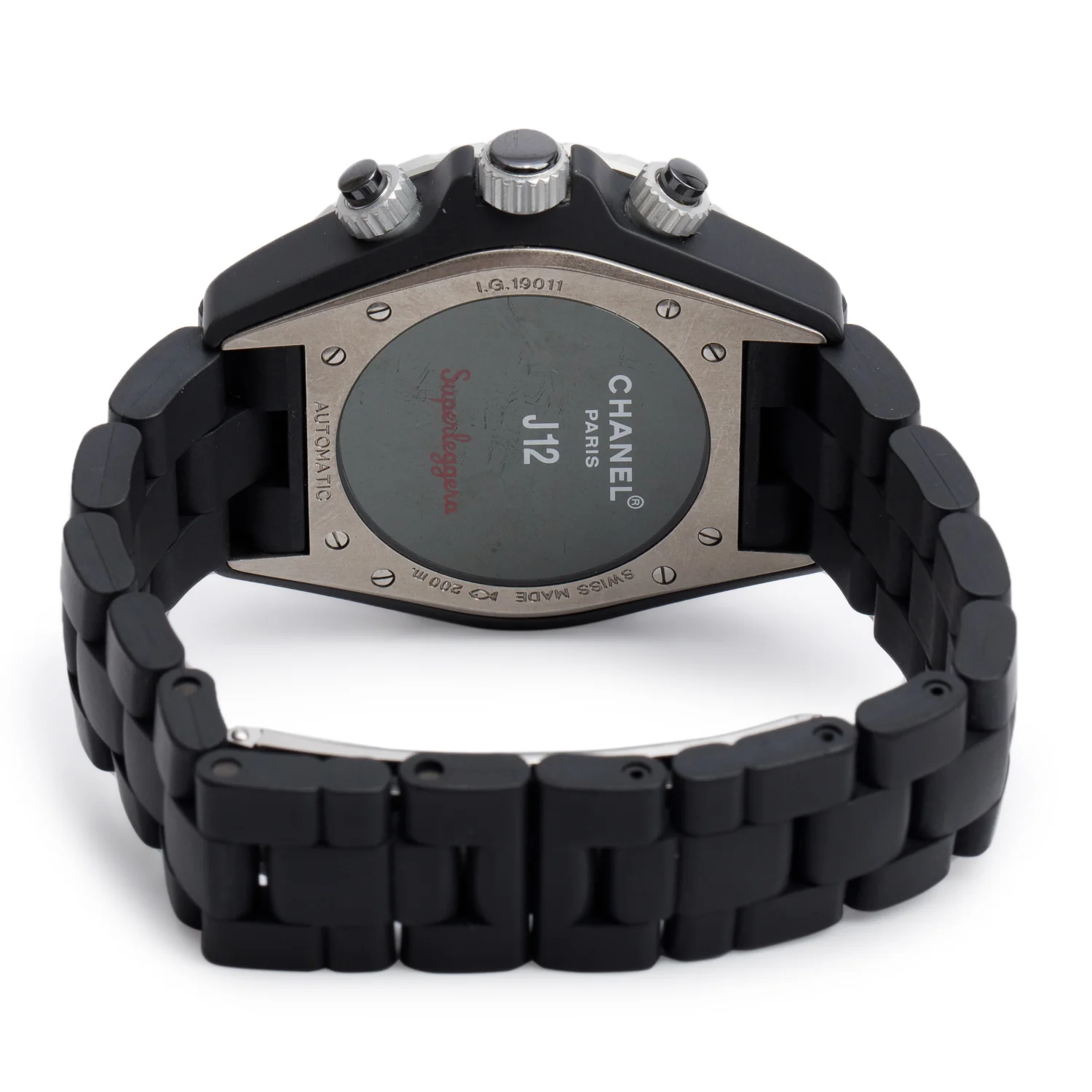 Chanel Titanium & Black Ceramic J12 41 MM Automatic Chronograph Watch w/ Box & Papers - Image 4