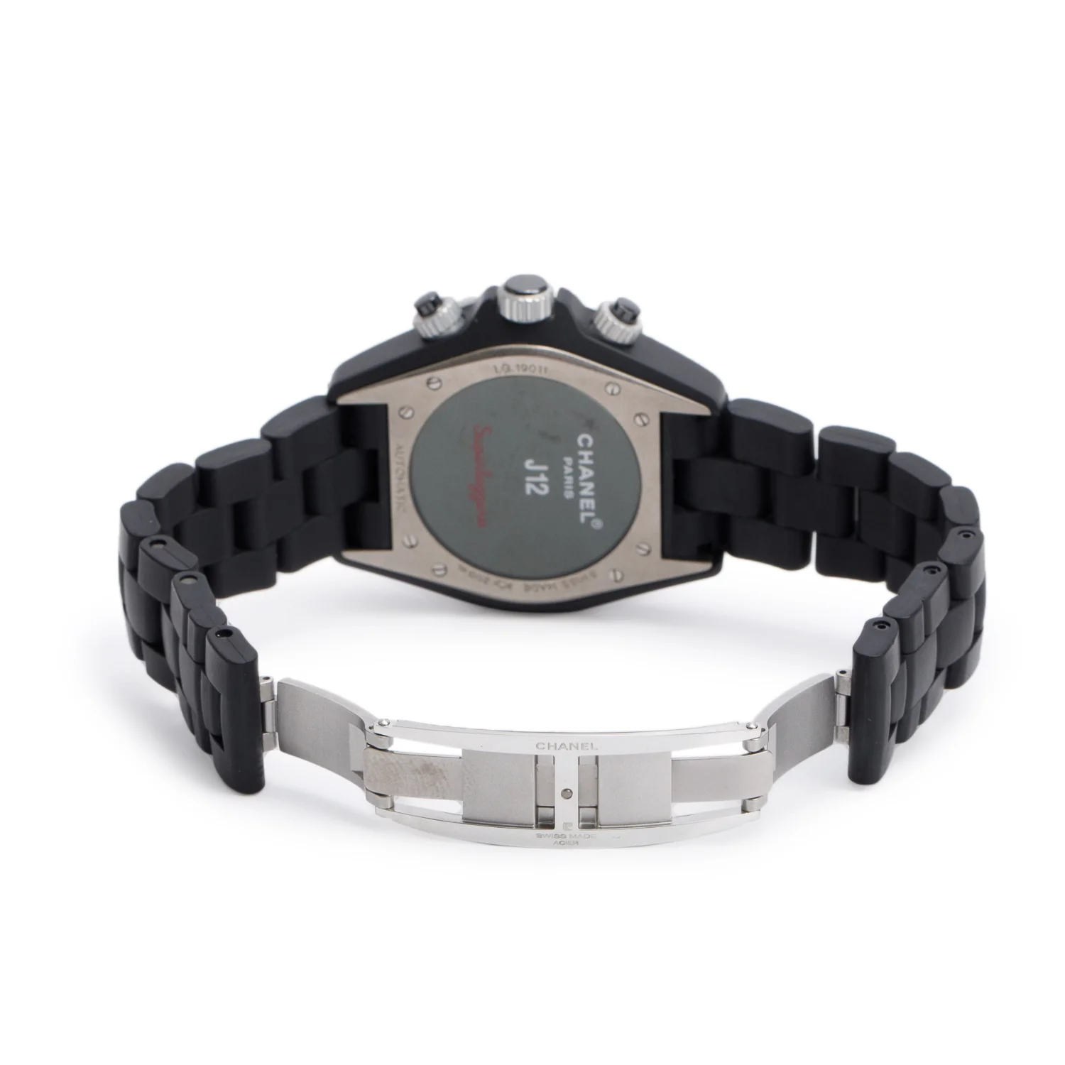 Chanel Titanium & Black Ceramic J12 41 MM Automatic Chronograph Watch w/ Box & Papers - Image 5