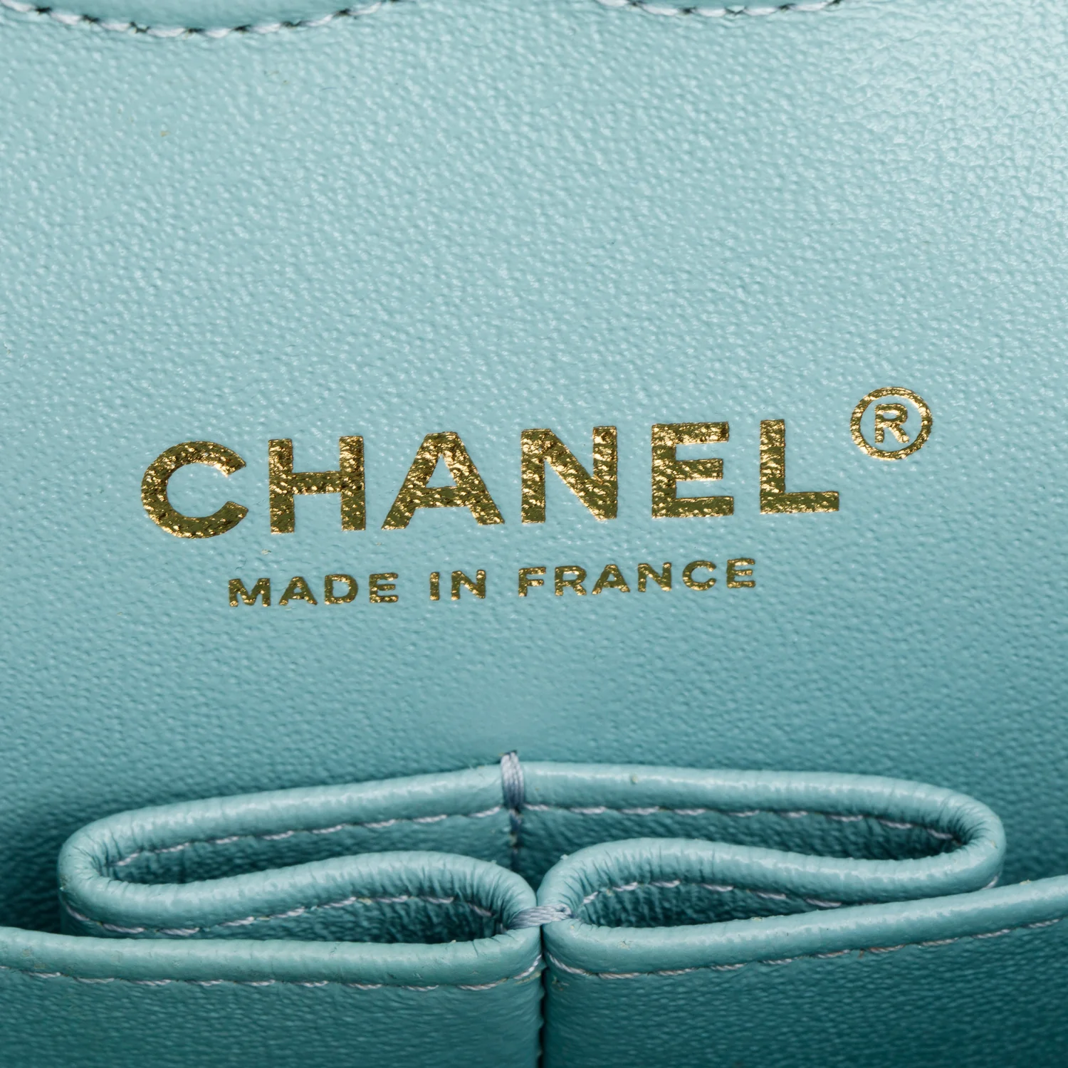 Chanel Turquoise Caviar Quilted Medium Double Flap Bag w/ Box & Authenticity Card - Image 10