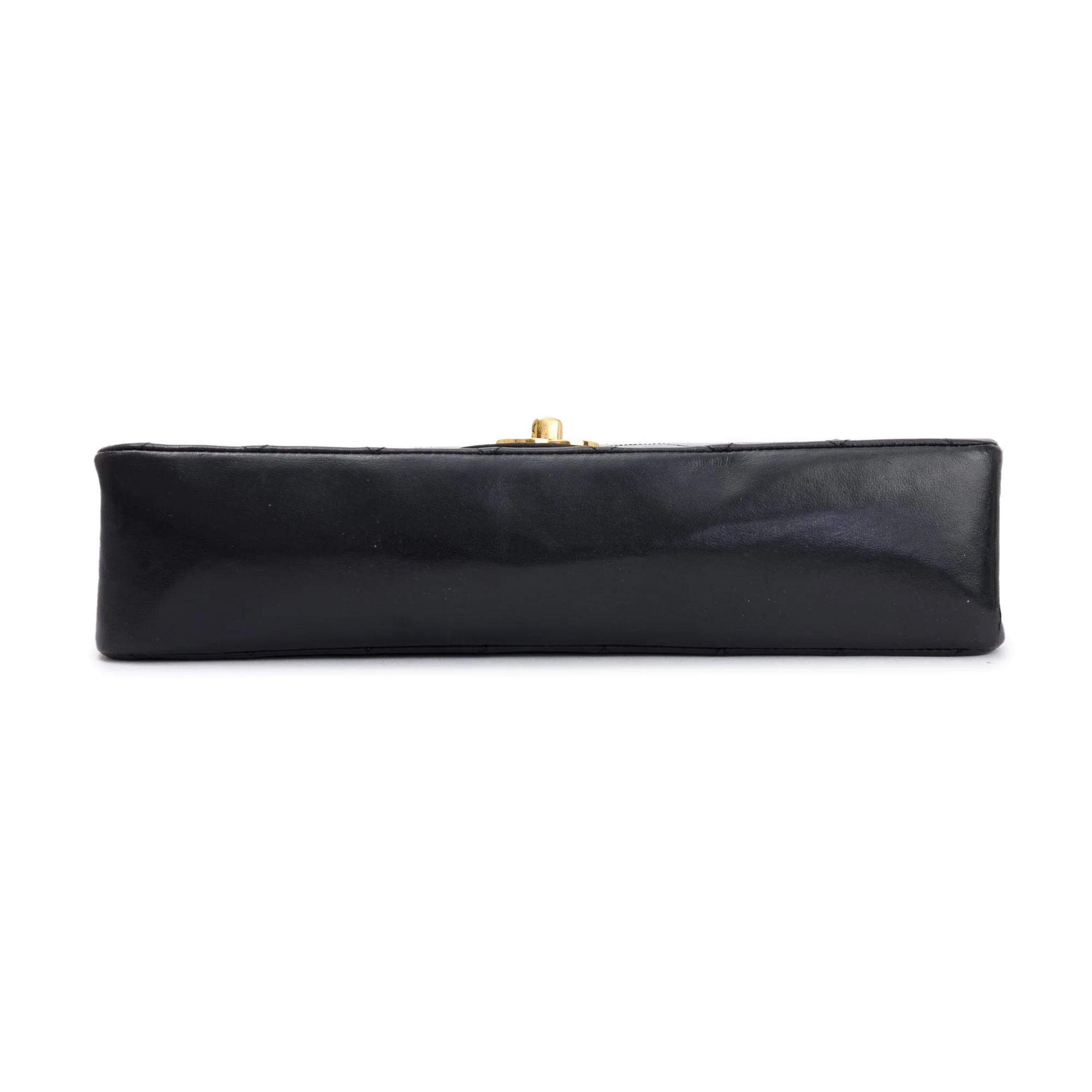 Chanel Vintage Black Lambskin Classic Medium Double Flap Bag - Image 5