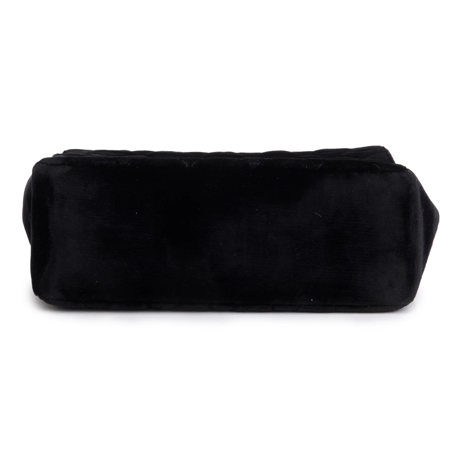 Chanel Vintage Black Quilted Velvet Small Square Single Flap Bag - Image 7