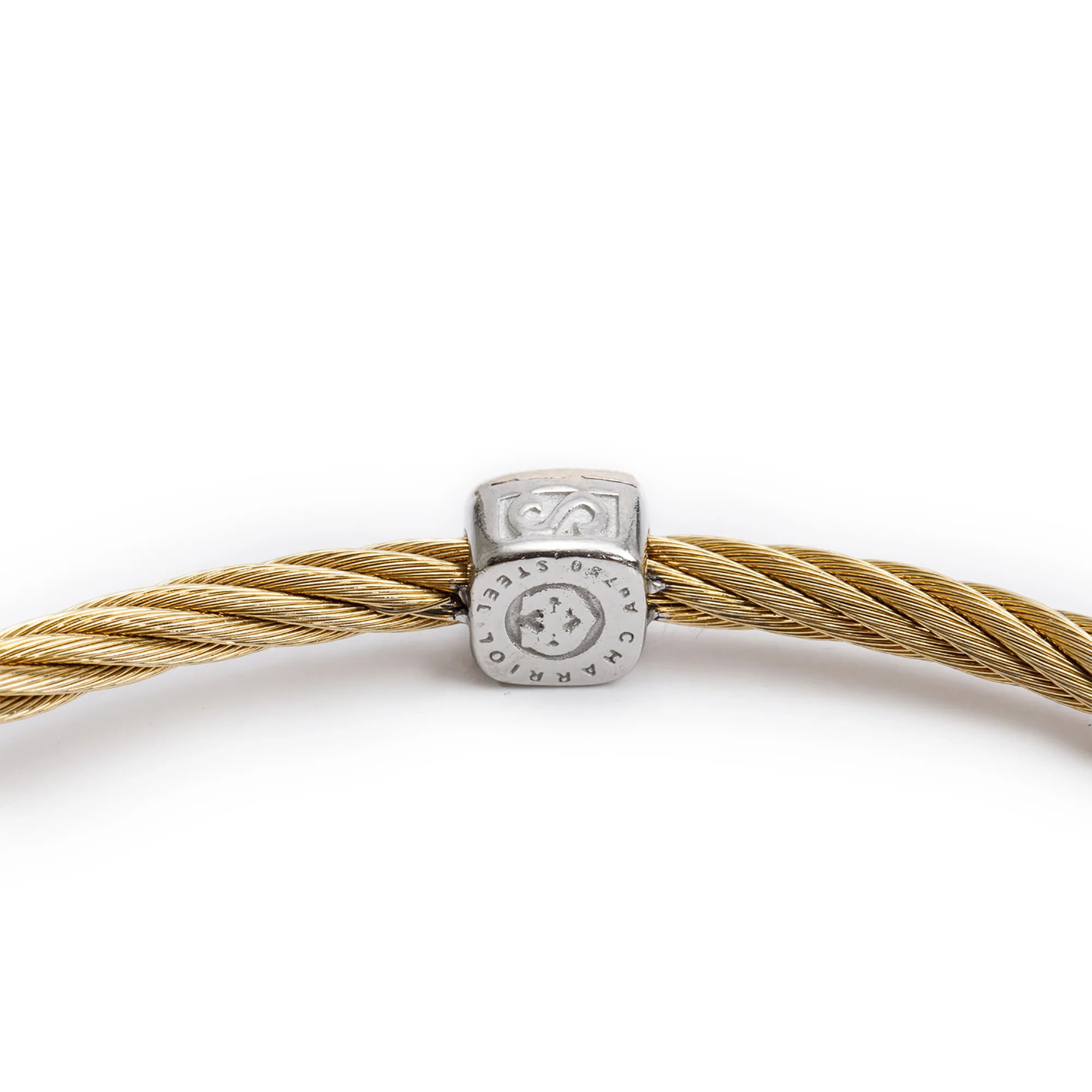 Charriol 18k White Gold & Yellow PVD Stainless Steel Diamond Station Bracelet - Image 2
