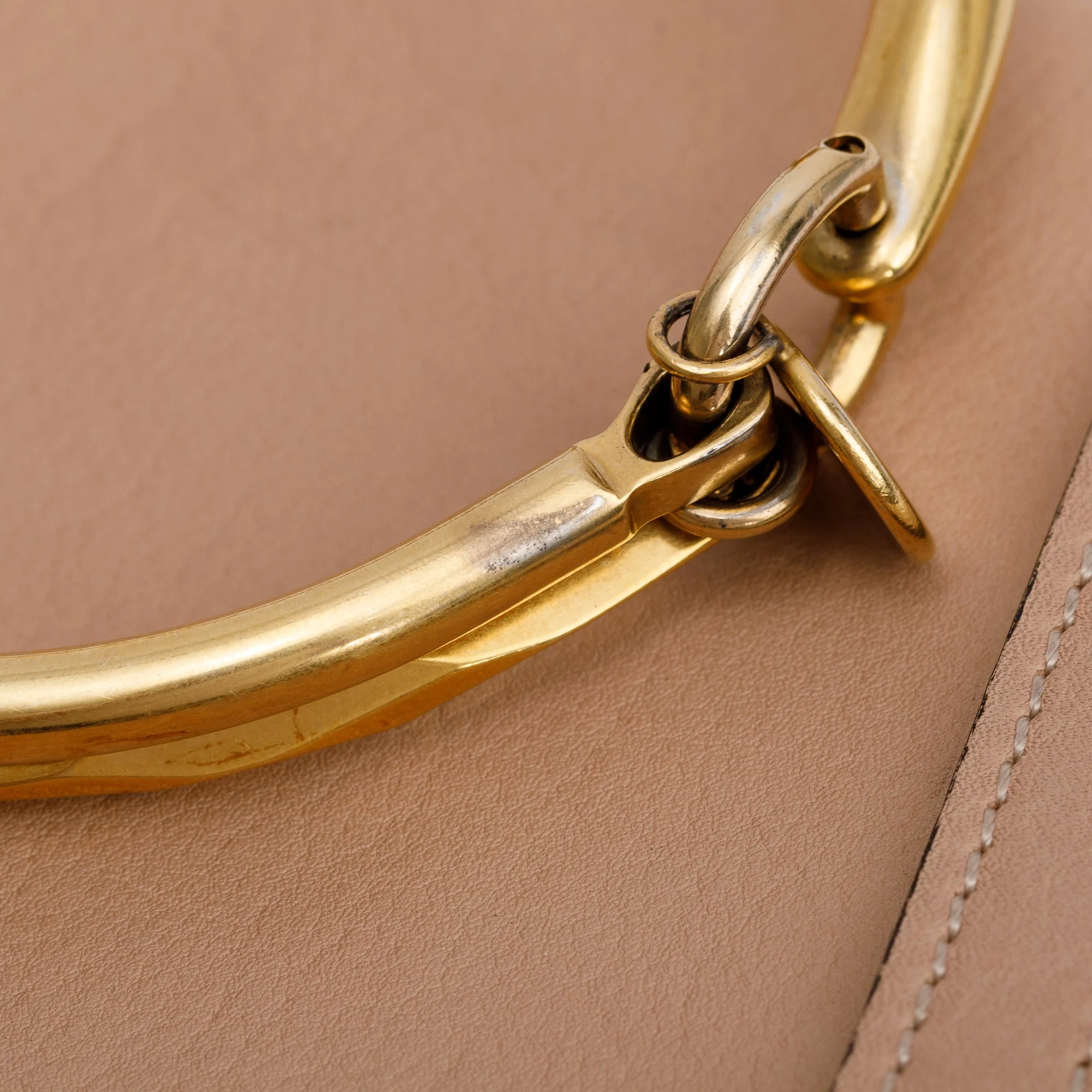 Chloe Beige Calfskin Leather Nile Bracelet Crossbody Bag - Image 8