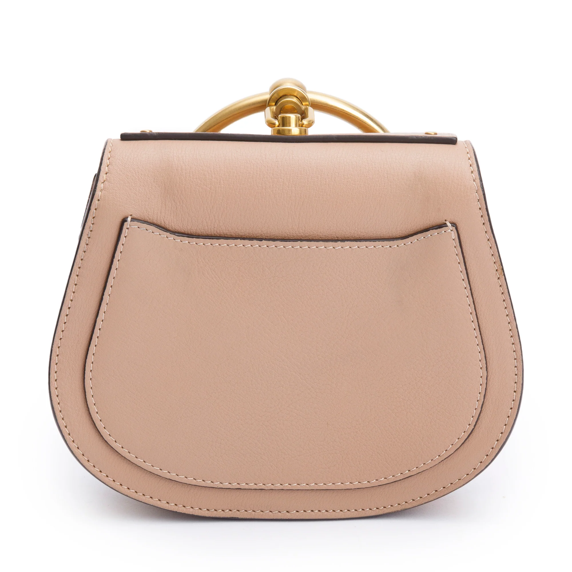 Chloe Beige Calfskin Leather Small Nile Bracelet Crossbody Bag - Image 5