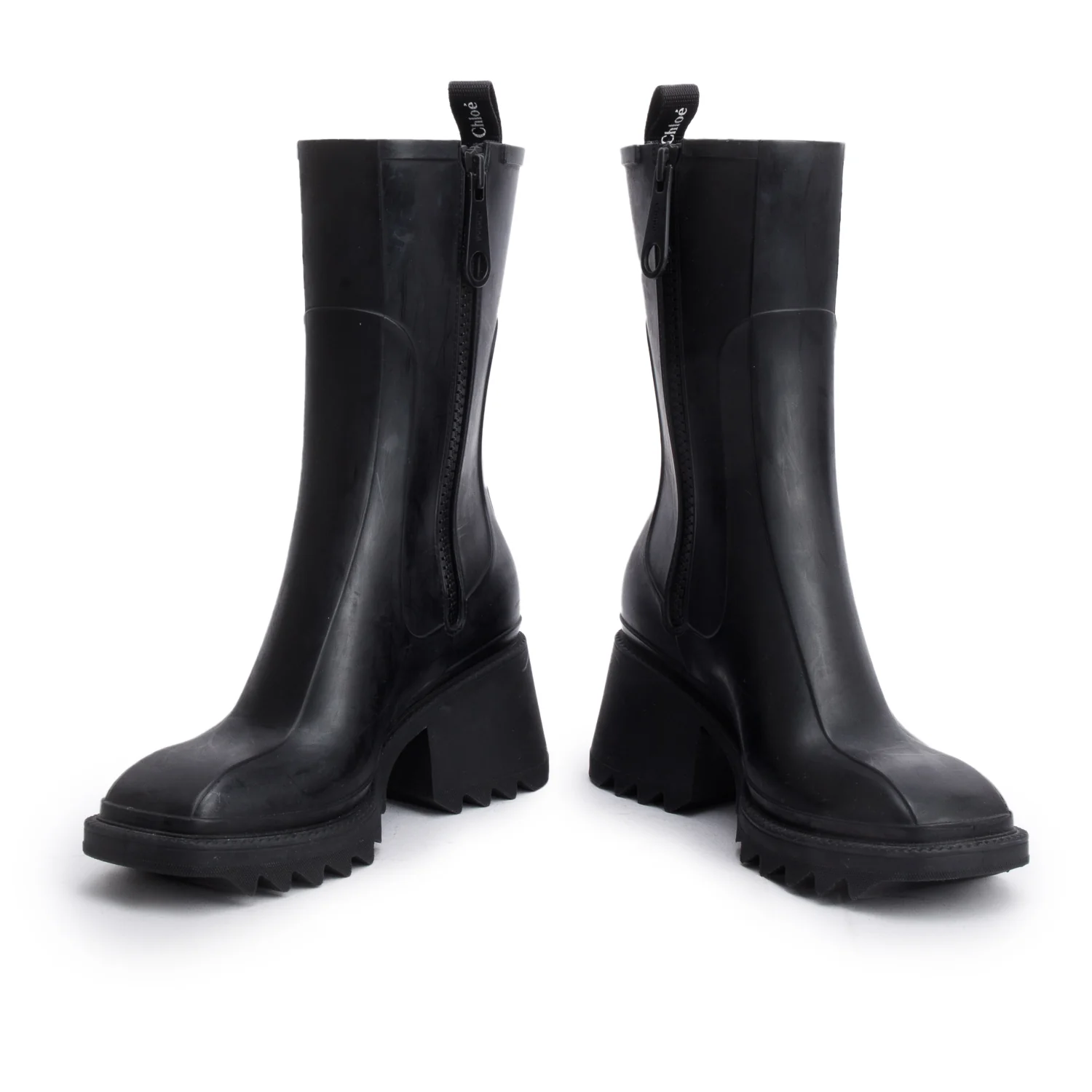 Chloe Black Betty Rain Boot, Size 38 - Image 3