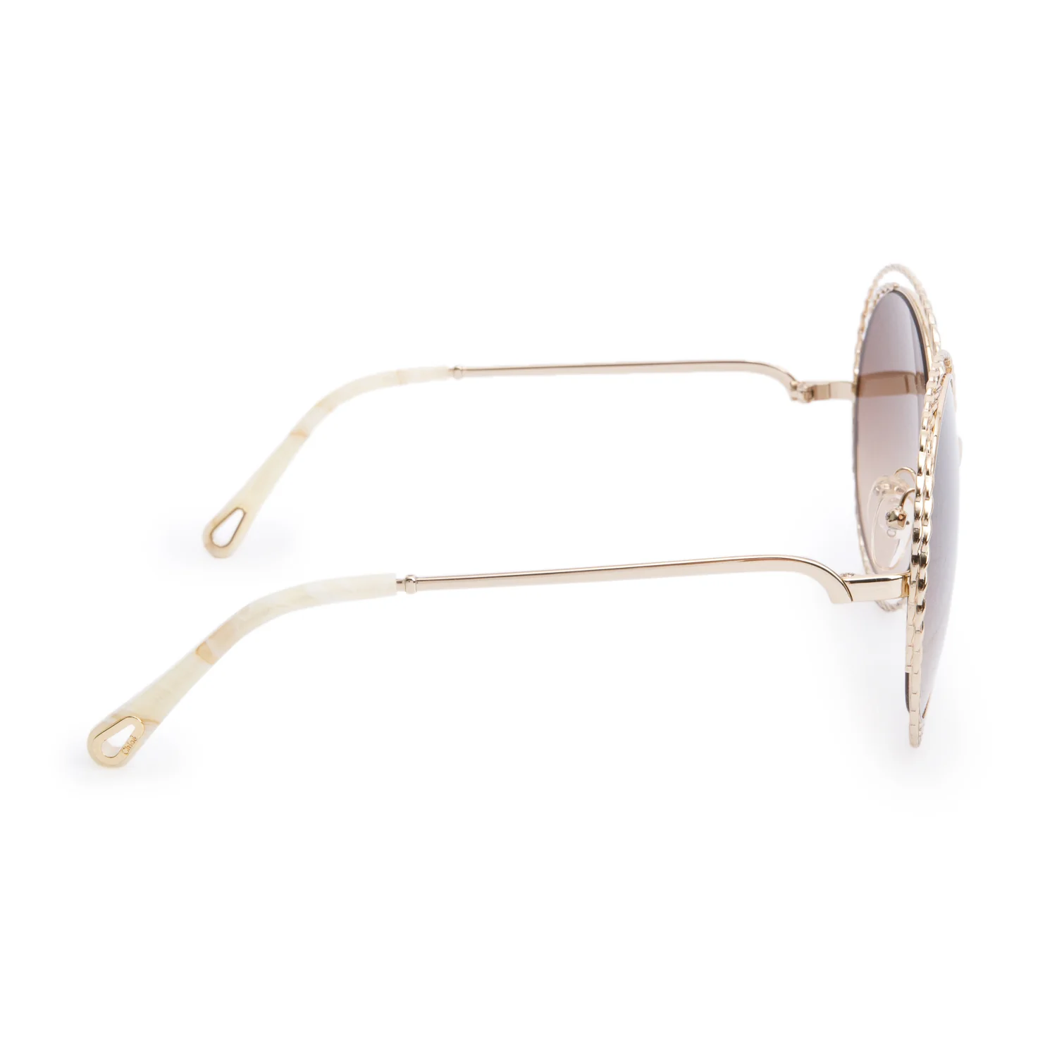 Chloe CE114T Petrol Round Gradient Cut-Out Sunglasses w/Box, Case & Authenticity Card - Image 3