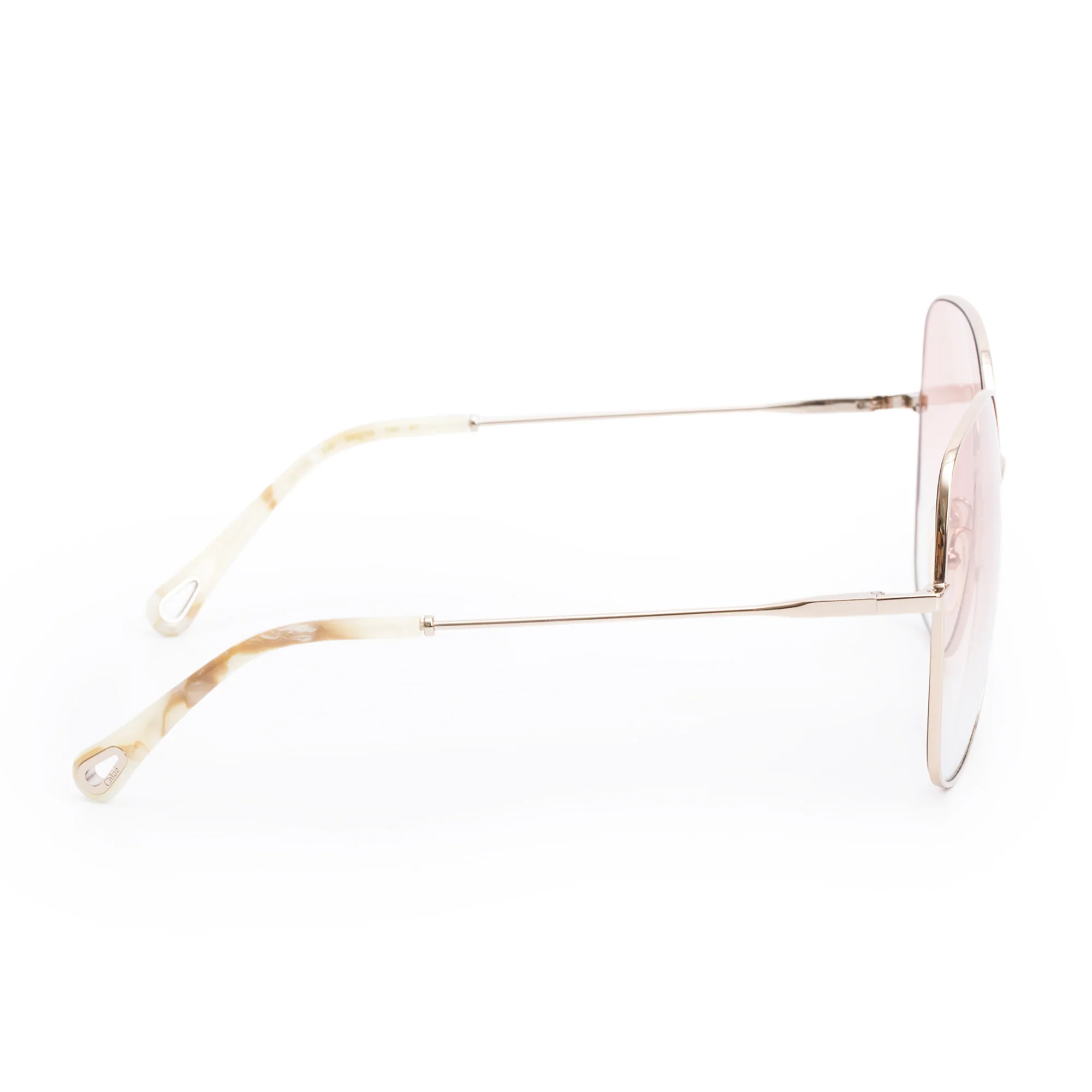 Chloe CE172S White Havana Acetate Elize Oversized Sunglasses w/ Case - Image 3
