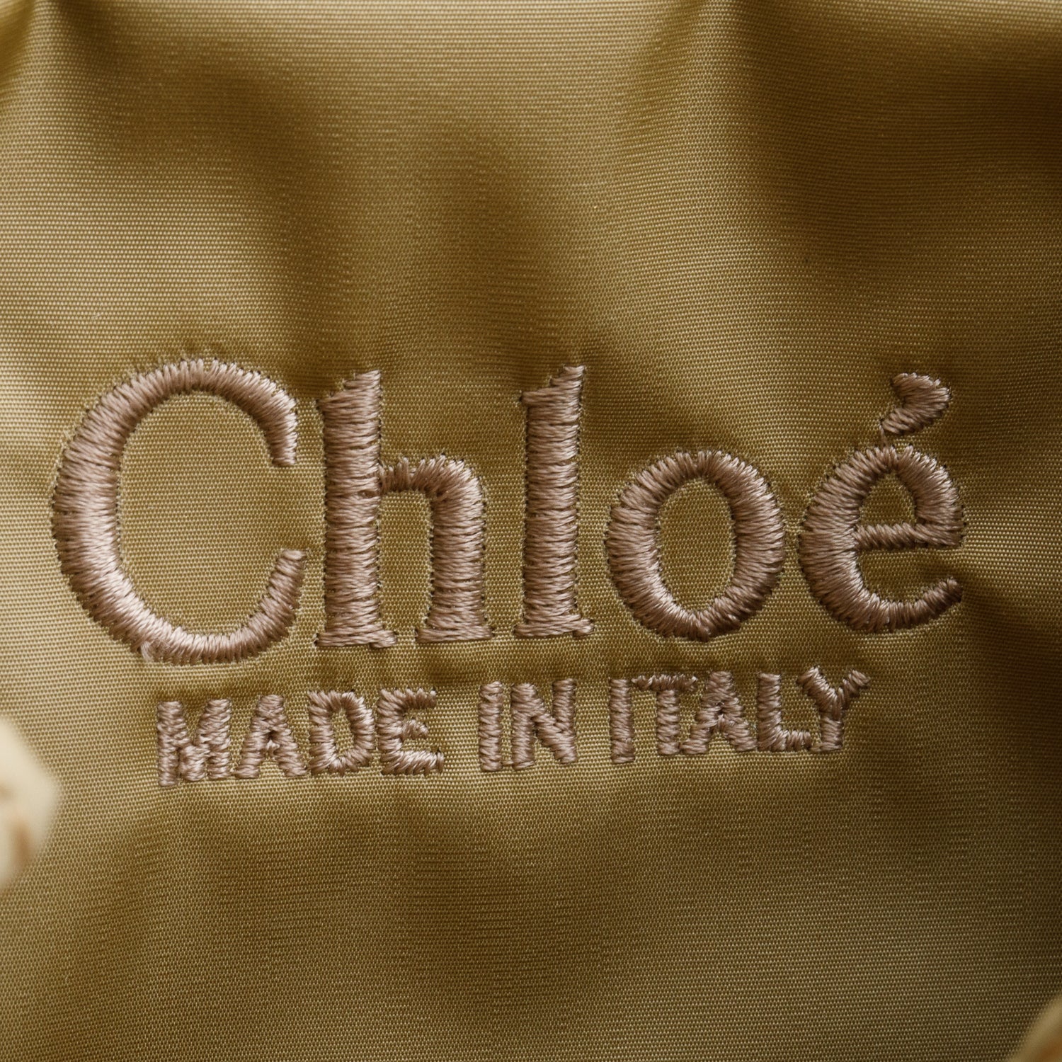Chloe Green Olive Nylon Logo Small Woody Tote w/ Strap & Authenticity Card - Image 9