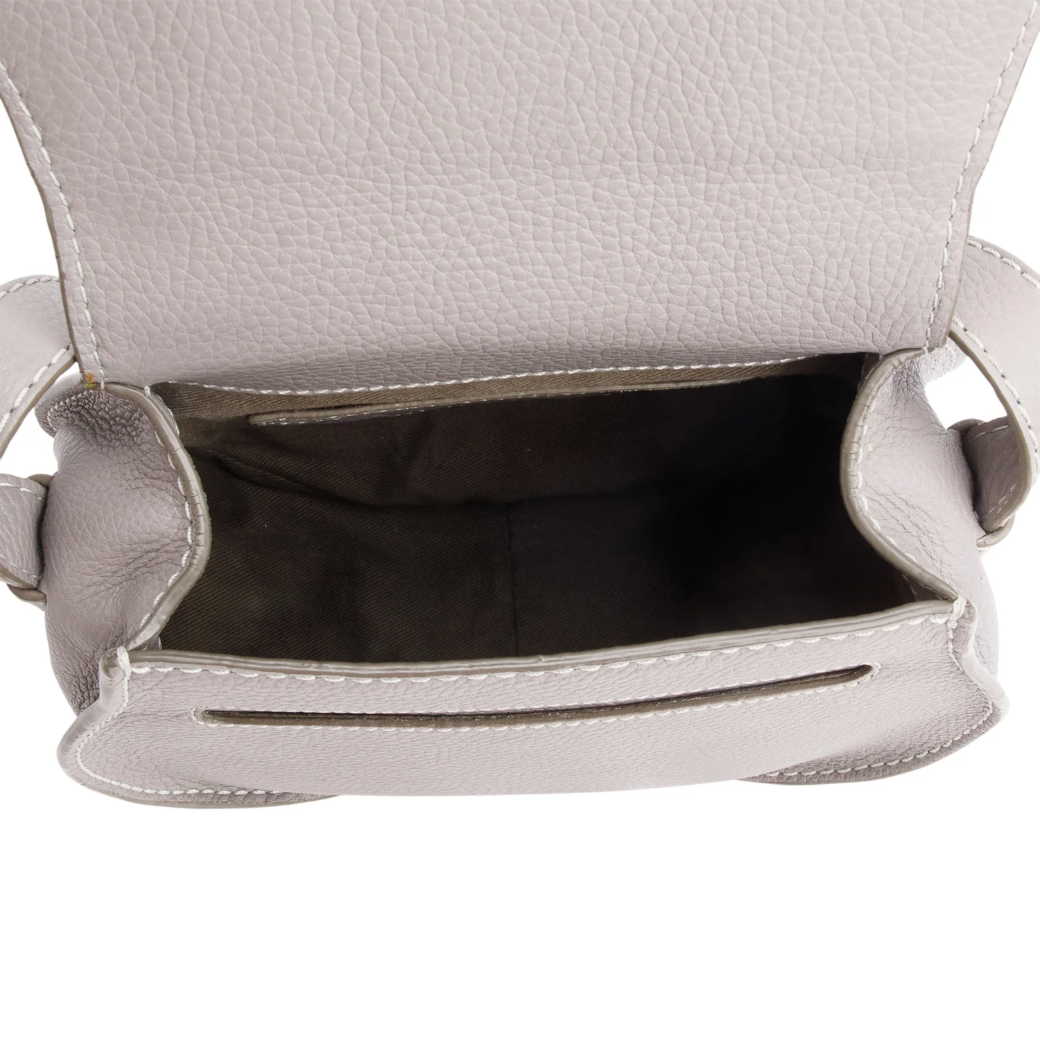 Chloe Grey Calfskin Mini Marcie Round Crossbody Bag - Image 8