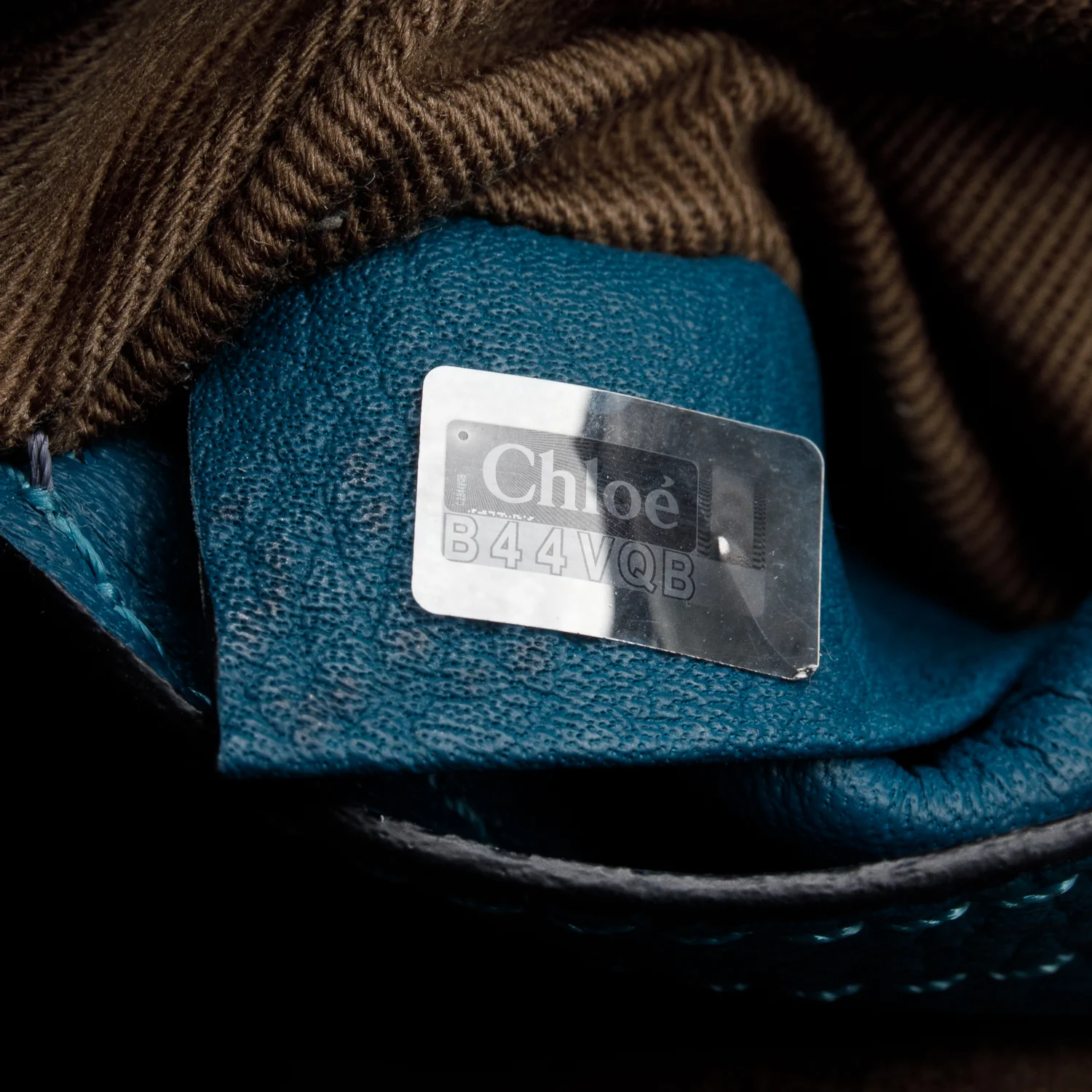 Chloe Teal Calfskin Leather Small Marcie Crossbody Bag - Image 10