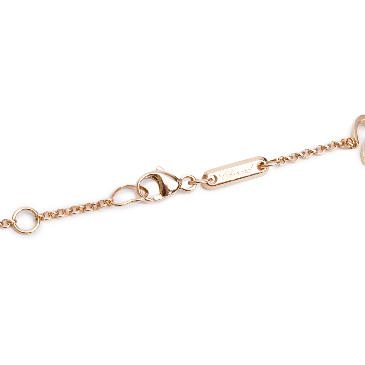 Chopard 18k Rose Gold Mother of Pearl Diamond Happy Heart Pendant Necklace w/ Box & Certificate - Image 3