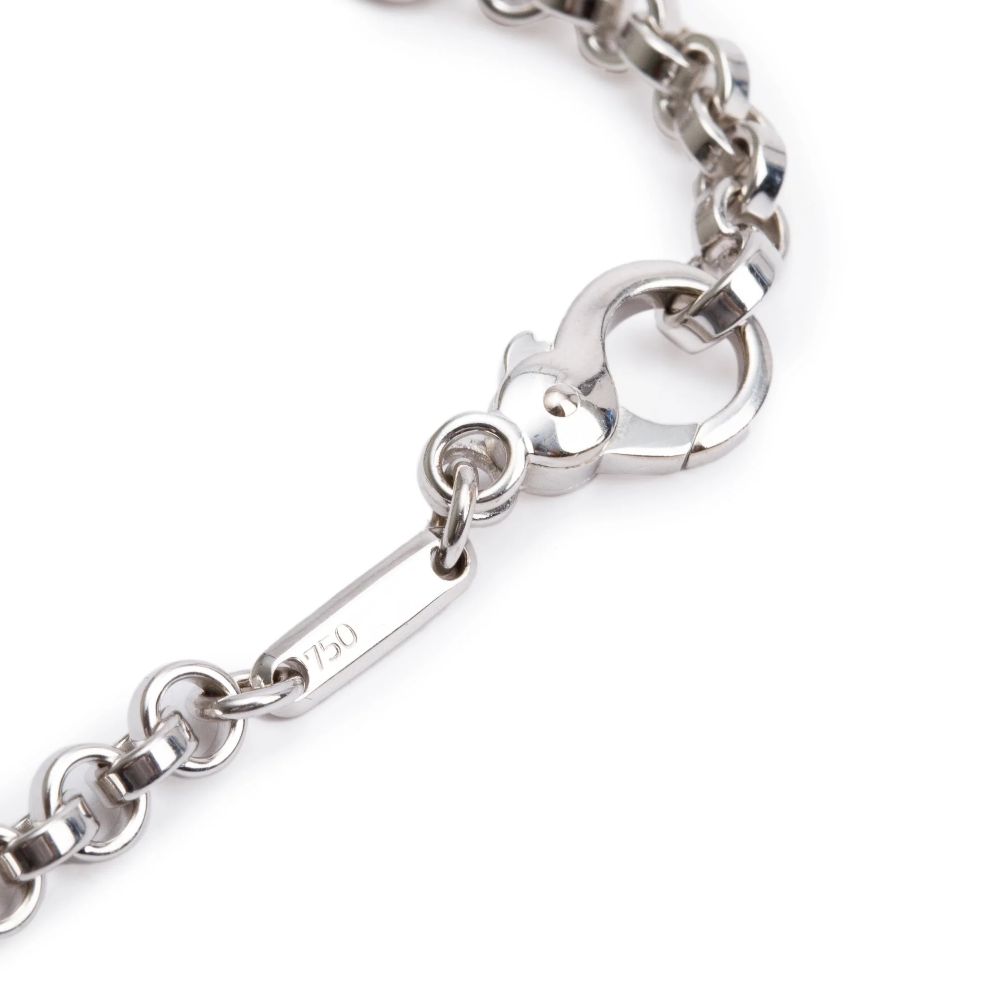 Chopard 18k White Gold Ruby & Sapphire Happy Fish Charm Bracelet - Image 5