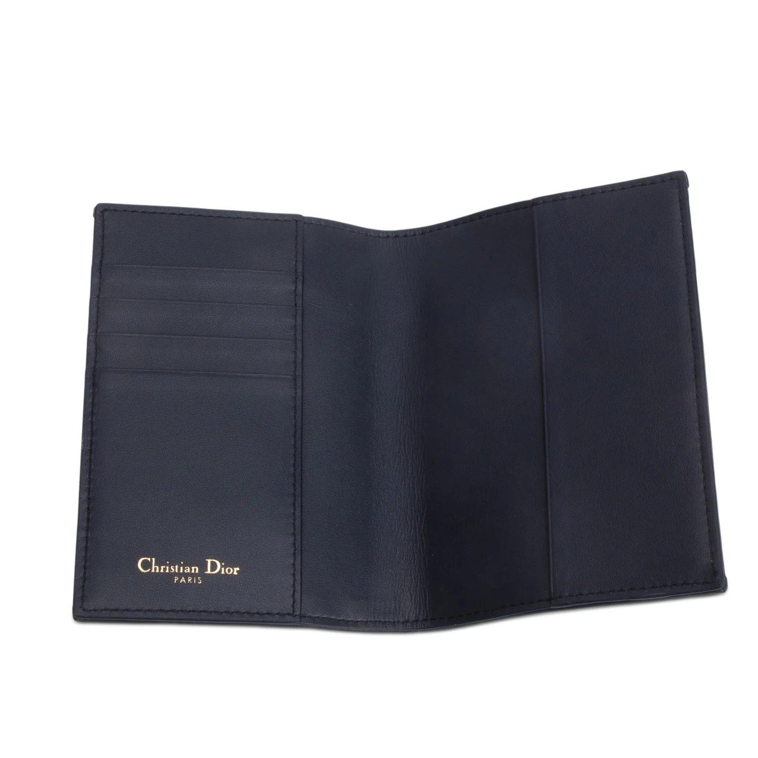 Christian 2024 Dior Navy Oblique Jacquard 30 Montaigne Passport Holder w/ Box - Image 7