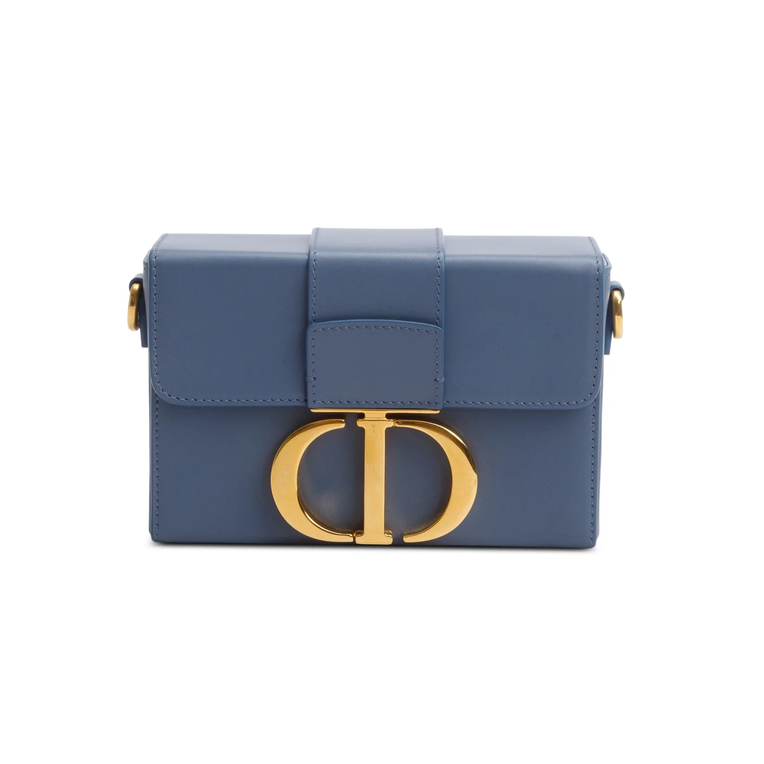 Christian Dior 2020 Blue Leather 30 Montaigne Box Bag w/ Strap, Box & Authenticity Card - Image 4