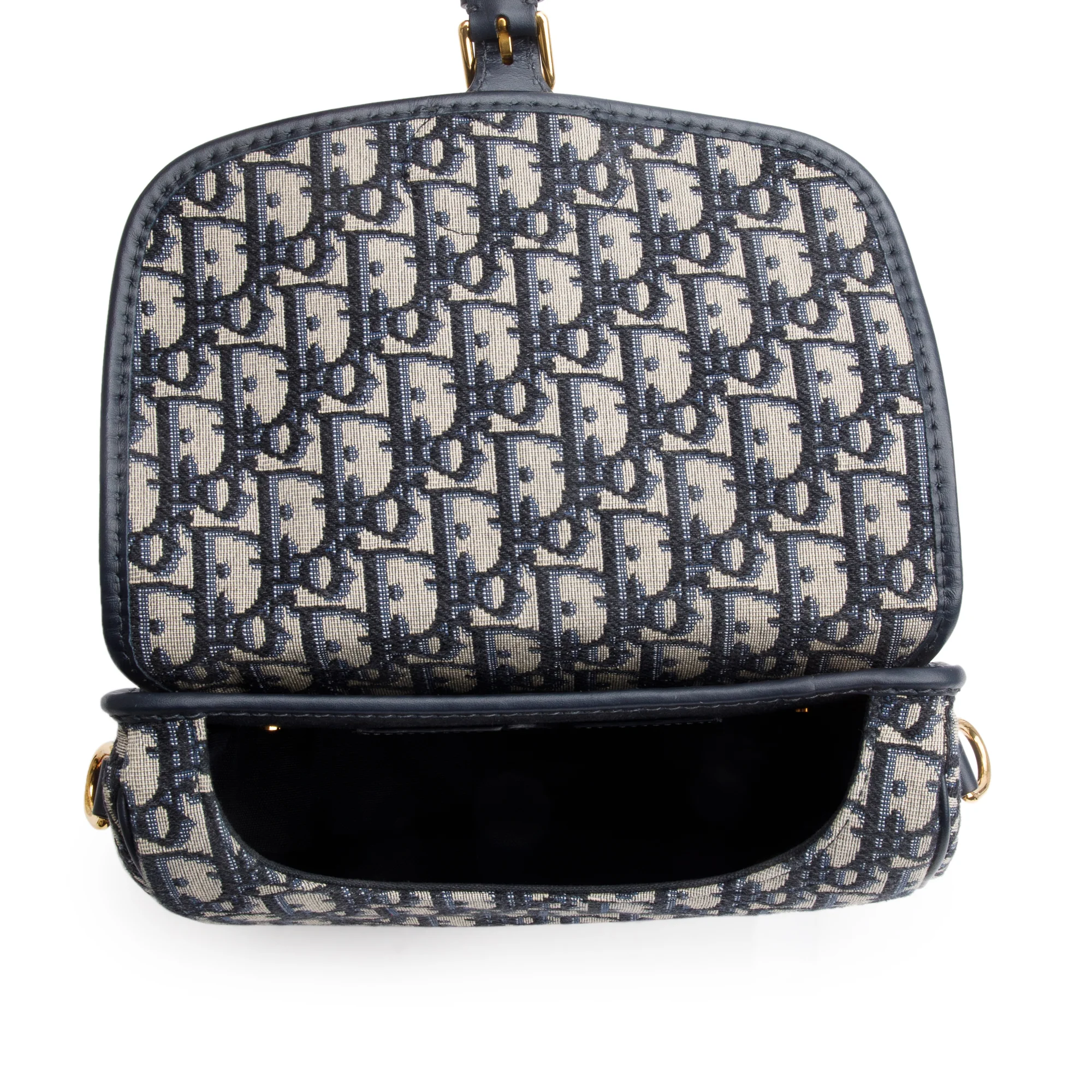 Christian Dior 2020 Blue Oblique Jacquard Medium Bobby Bag w/ Box, Receipt & Authenticity Card - Image 9