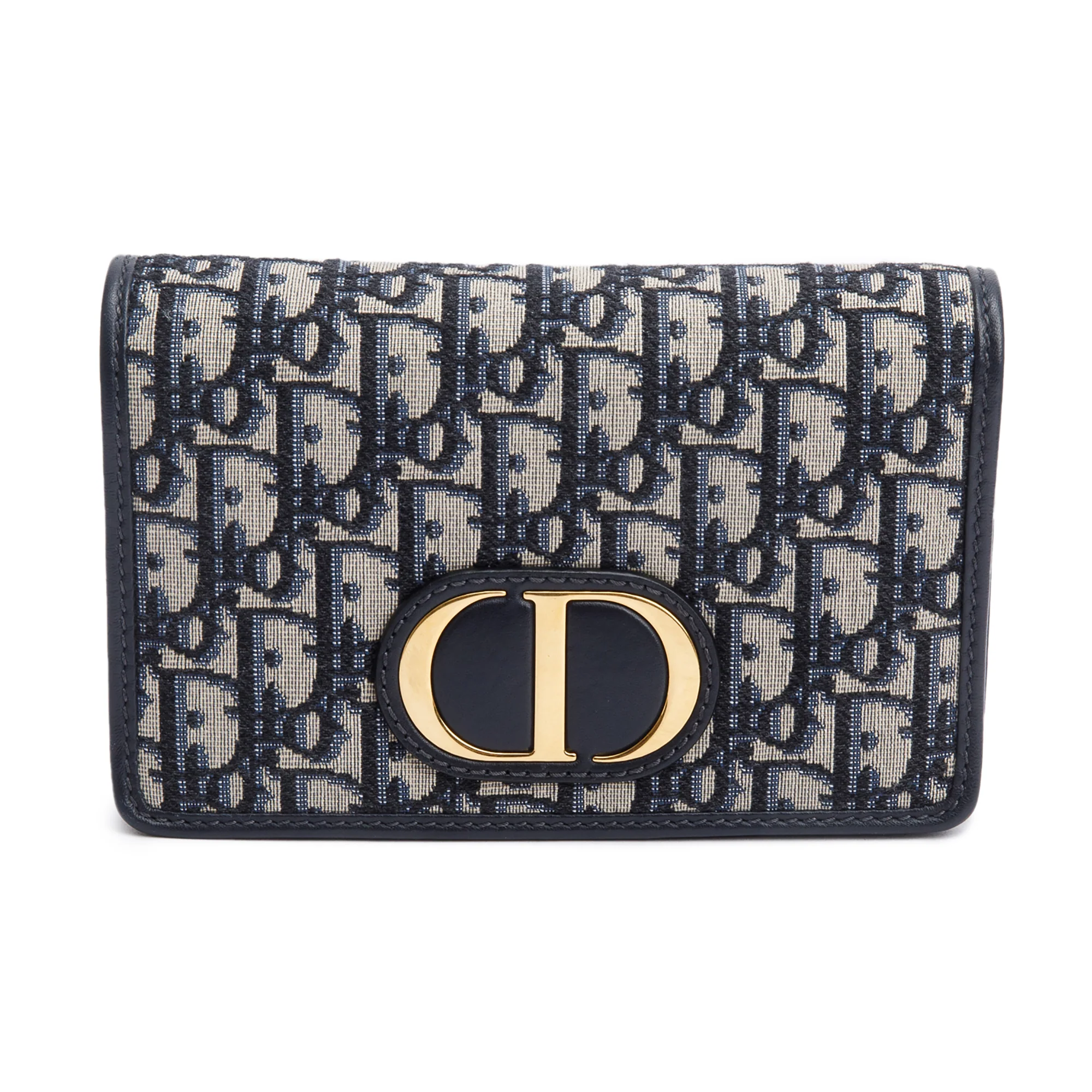 Christian Dior 2020 Navy Oblique 30 Montaigne 2-In-1 Pouch Bag w/ Box & Authenticity Card - Image 5