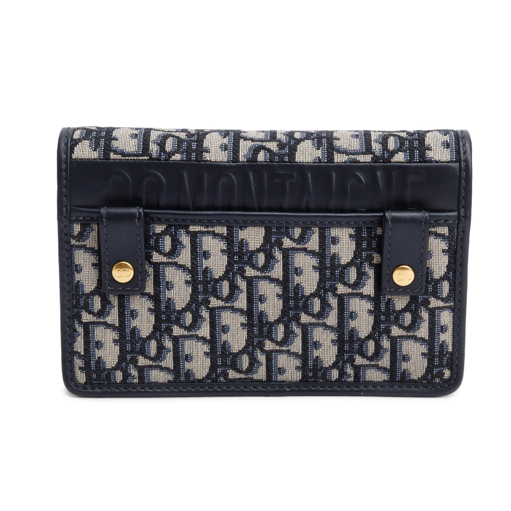 Christian Dior 2020 Navy Oblique 30 Montaigne 2-In-1 Pouch Bag w/ Box & Authenticity Card - Image 7