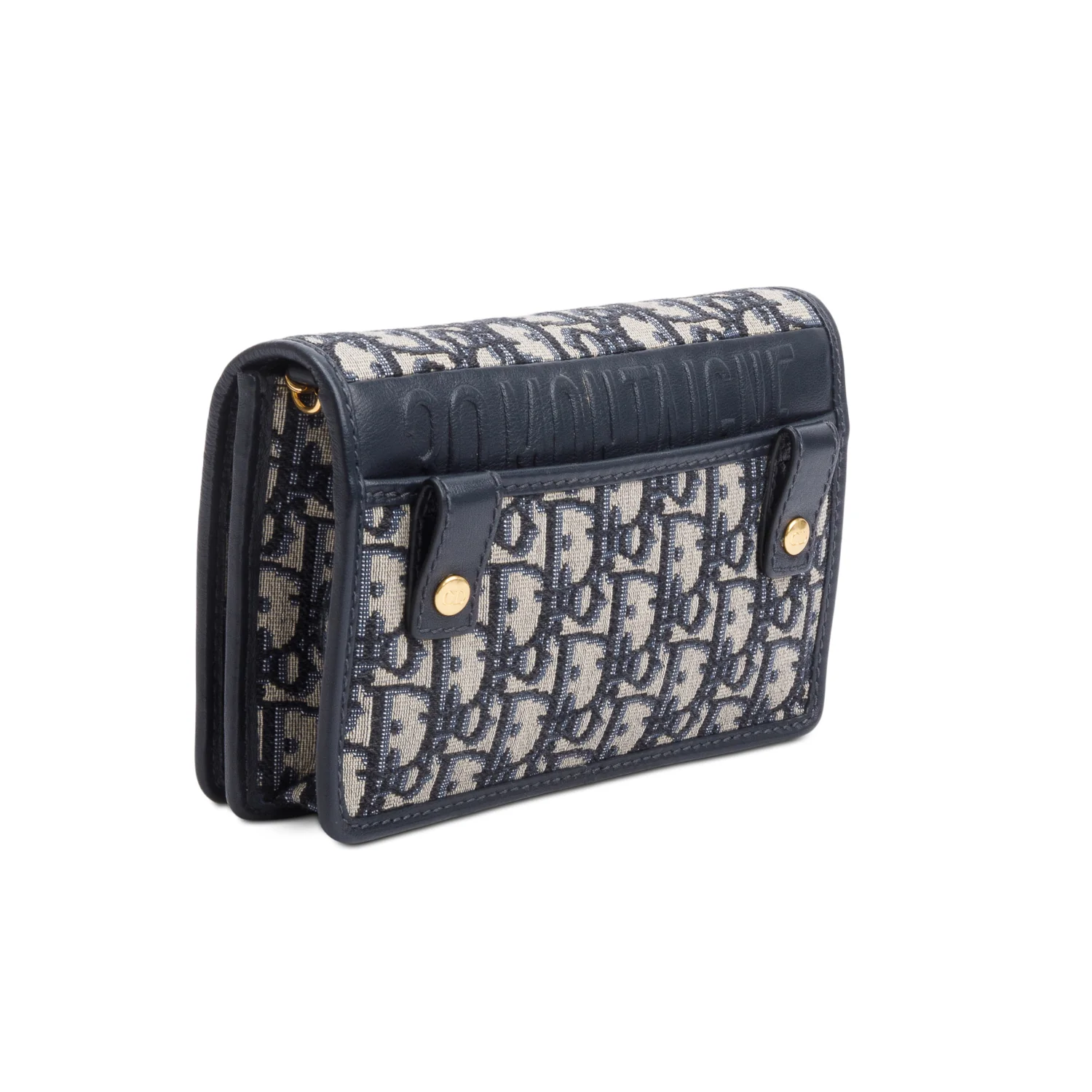 Christian Dior 2020 Navy Oblique 30 Montaigne 2-In-1 Pouch Bag w/ Straps - Image 6