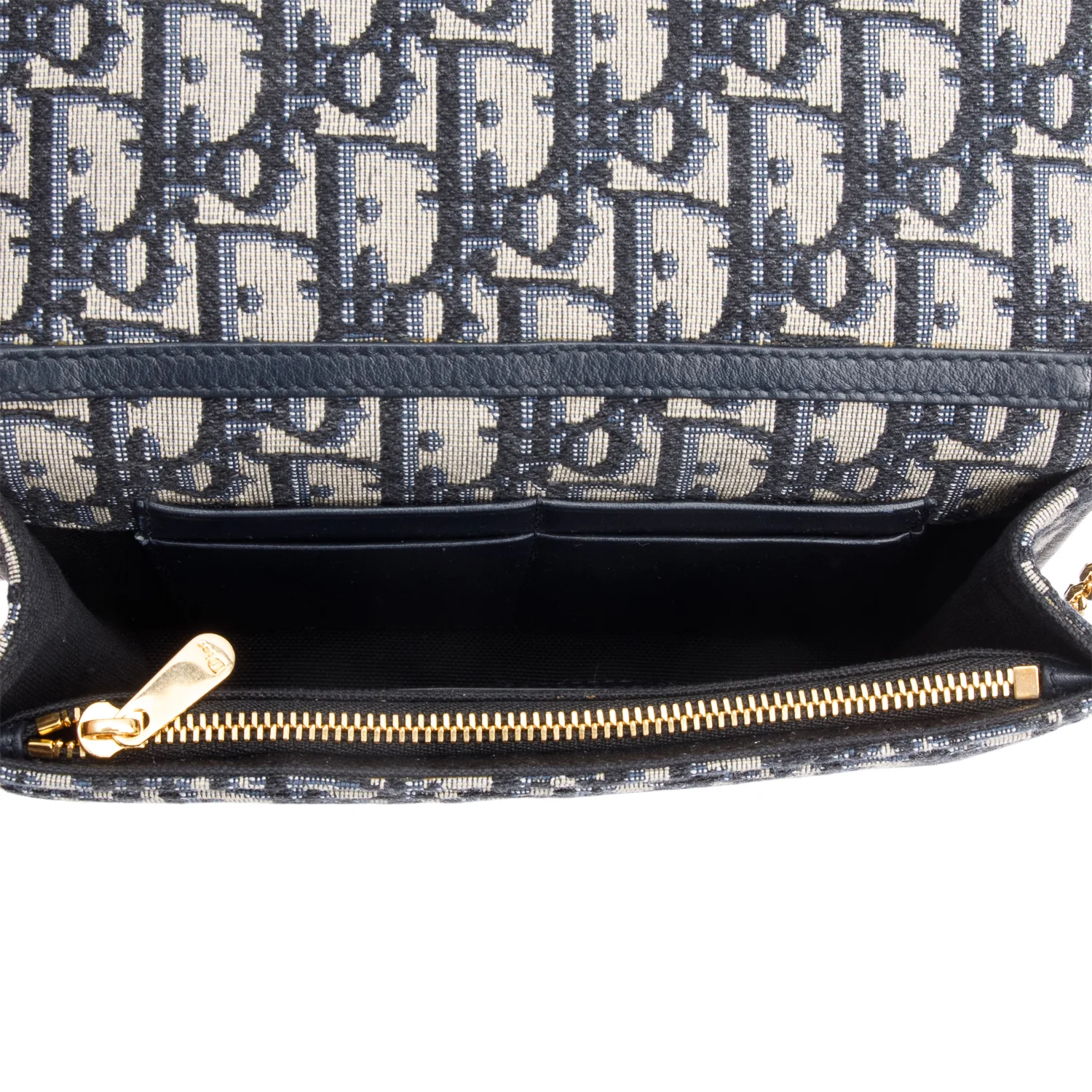 Christian Dior 2020 Navy Oblique 30 Montaigne 2-In-1 Pouch Bag w/ Straps - Image 8