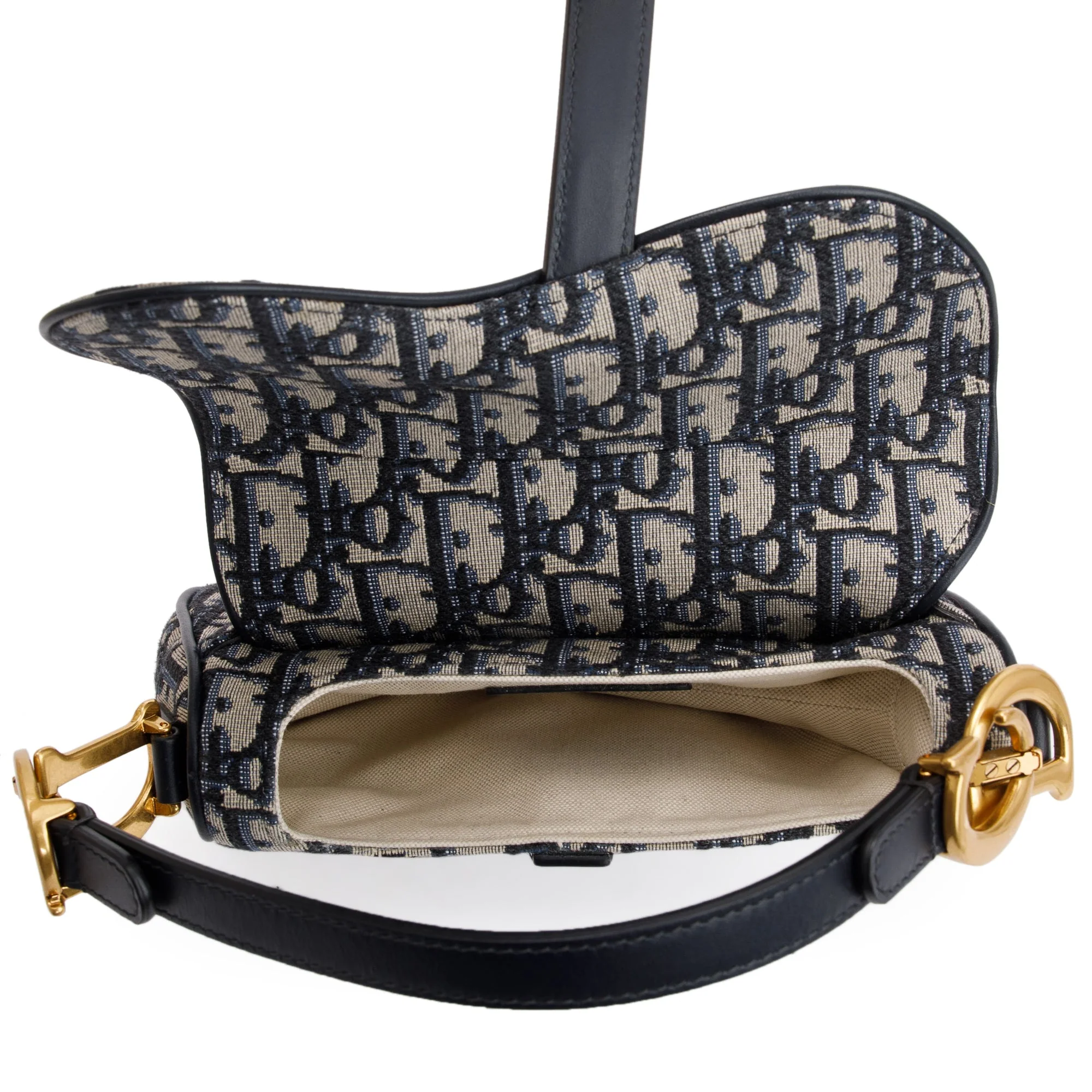 Christian Dior 2020 Oblique Mini Saddle Bag w/ Shoulder Strap - Image 7