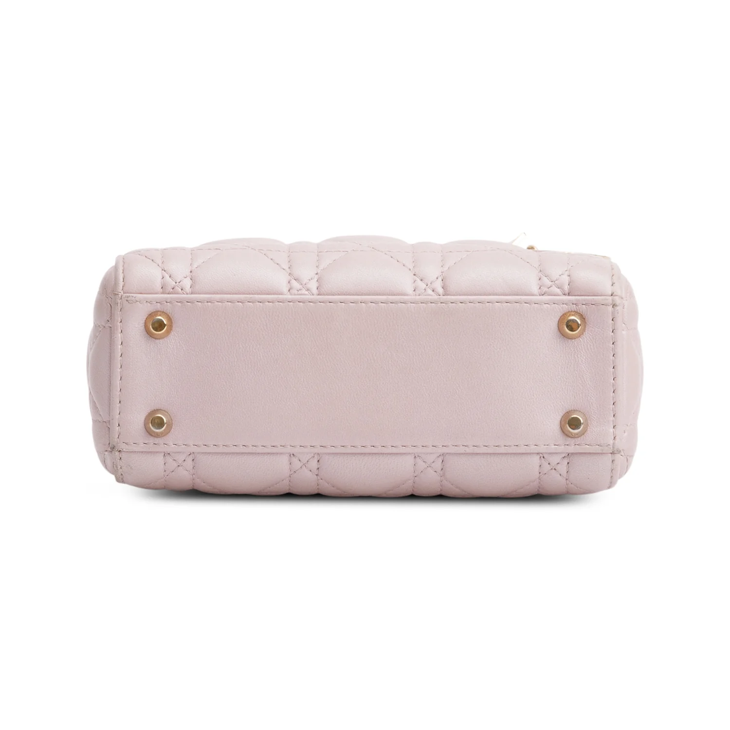Christian Dior 2020 Pink Cannage Leather Mini Lady Dior Bag w/ Strap - Image 6