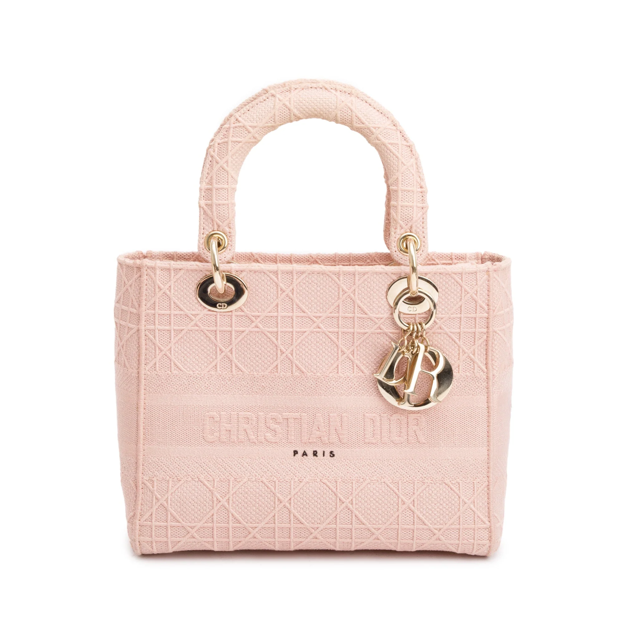Christian Dior 2020 Pink Cannage Medium Lady D-Lite Bag w/ Strap - Image 3