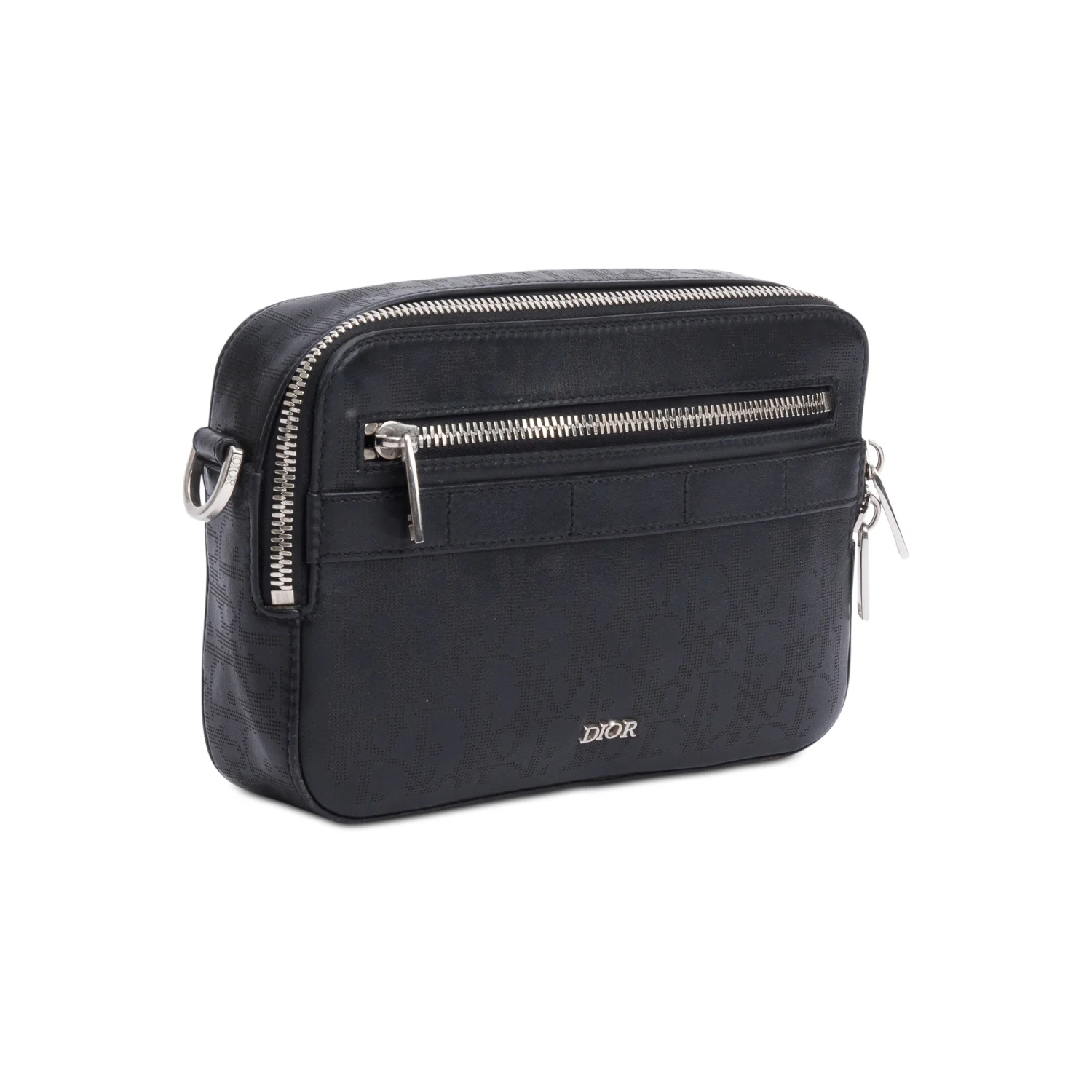 Christian Dior 2021 Black Oblique Galaxy Leather Safari Messenger Bag w/ Box - Image 5