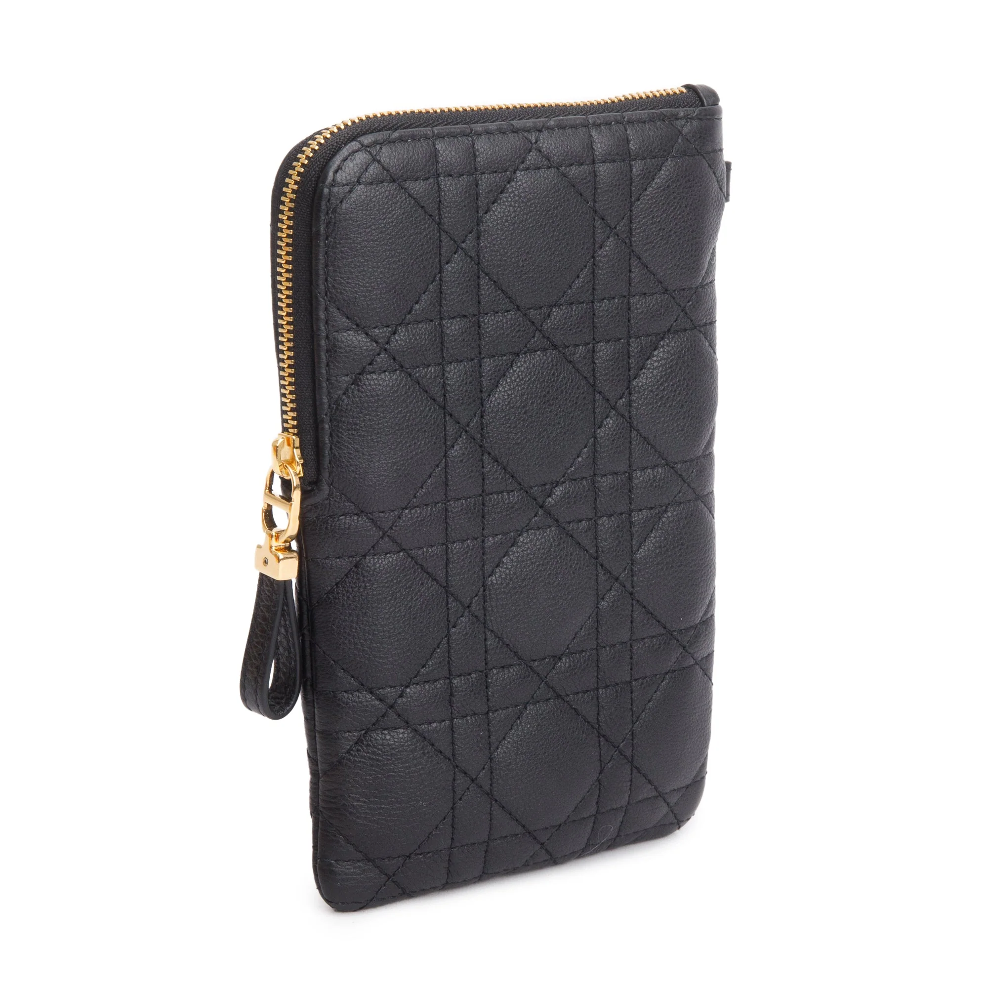 Christian Dior 2021 Black Quilted Leather Caro Multifunctional Pouch w/ Box - Image 6