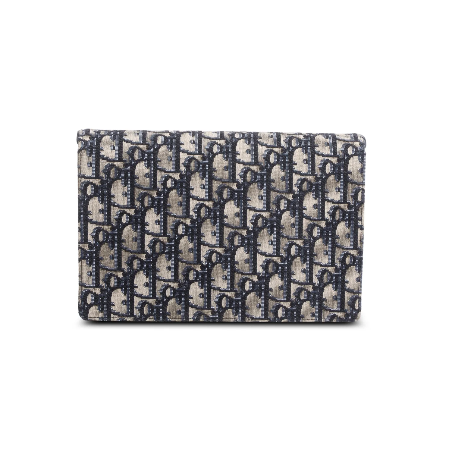 Christian Dior 2021 Blue Oblique Medium Saddle Pouch with Chain - Image 5
