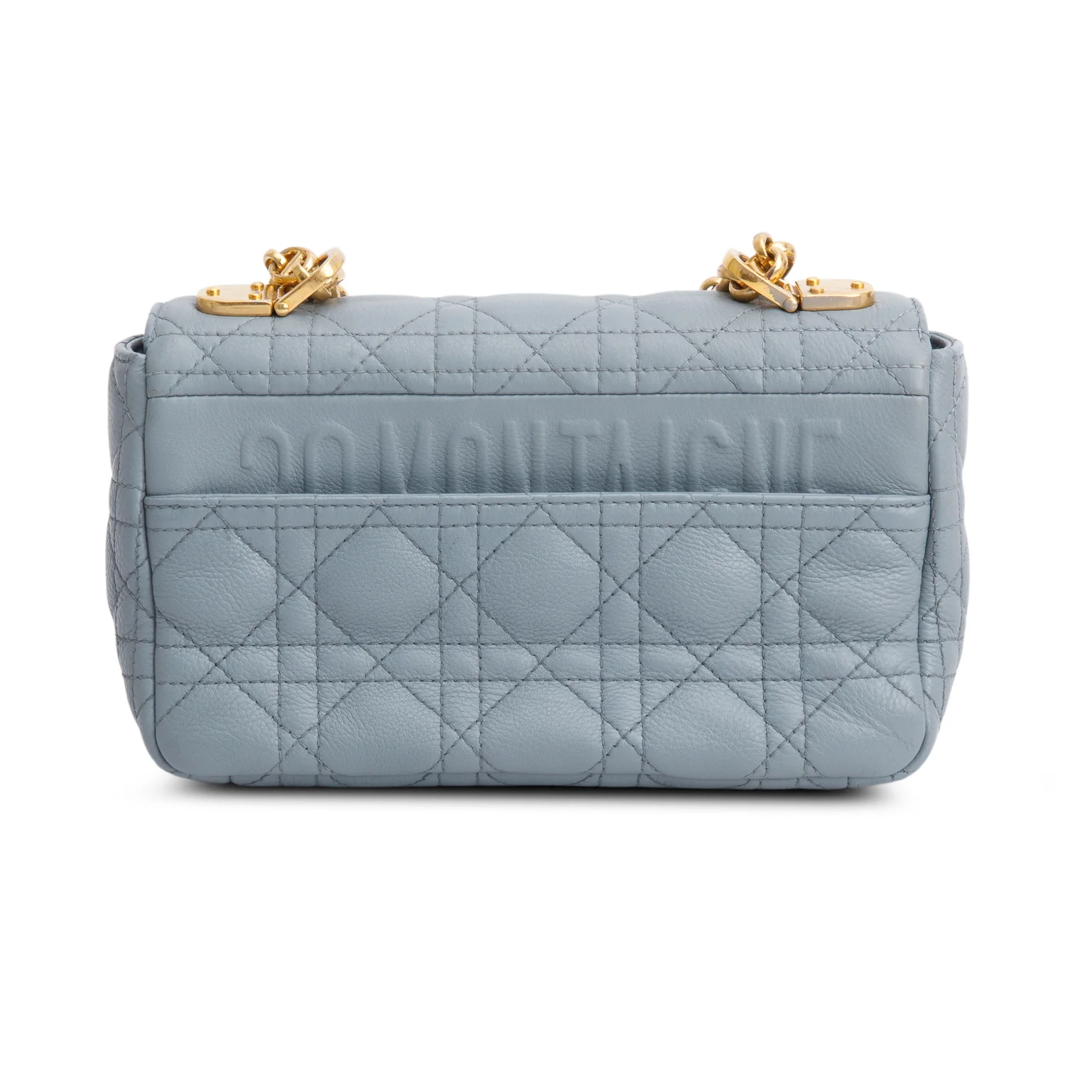 Christian Dior 2021 Grey Supple Cannage Calfskin Leather Small Dior Caro Bag - Image 5