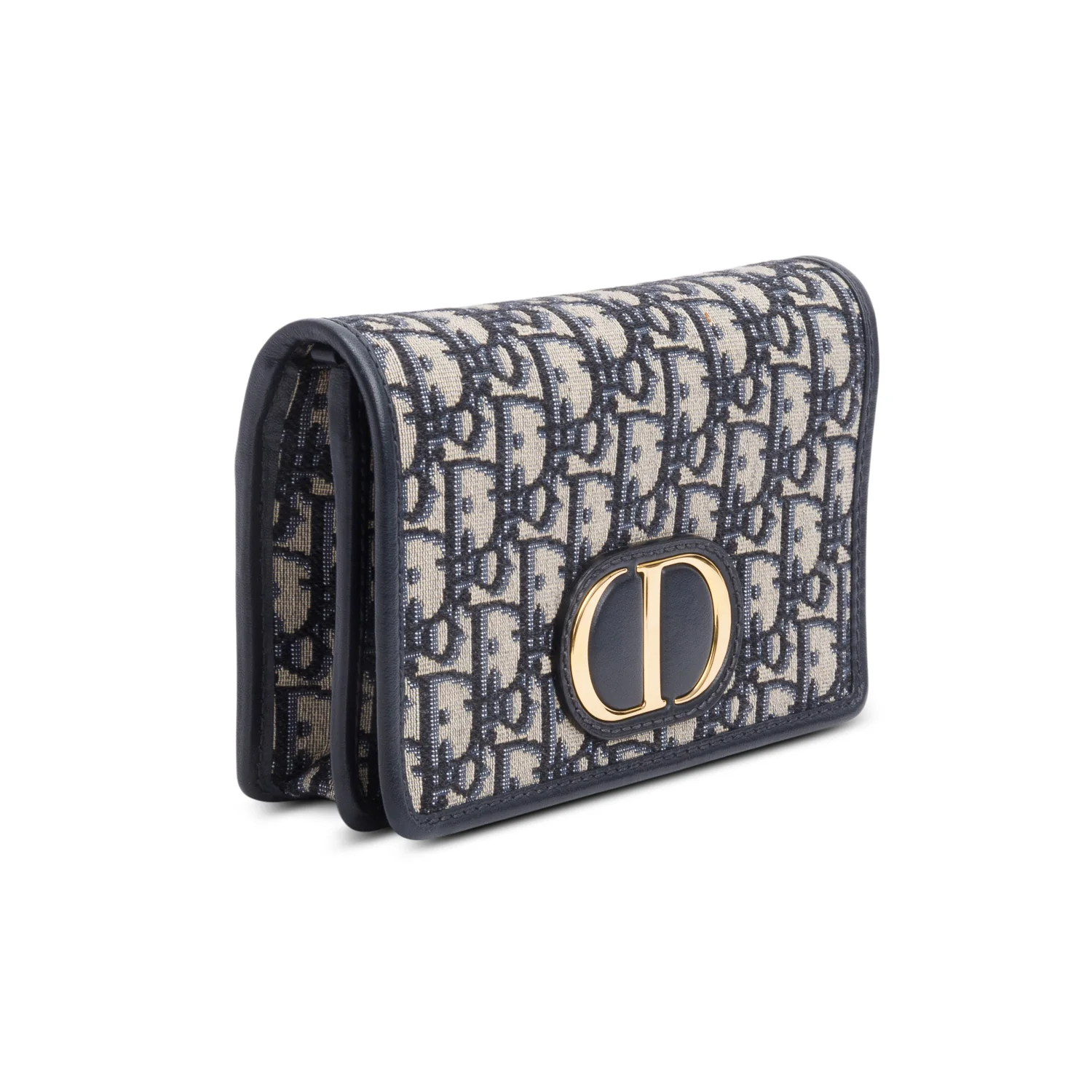 Christian Dior 2021 Navy Oblique 30 Montaigne 2-In-1 Pouch Bag w/ Straps, Box & Receipt - Image 5