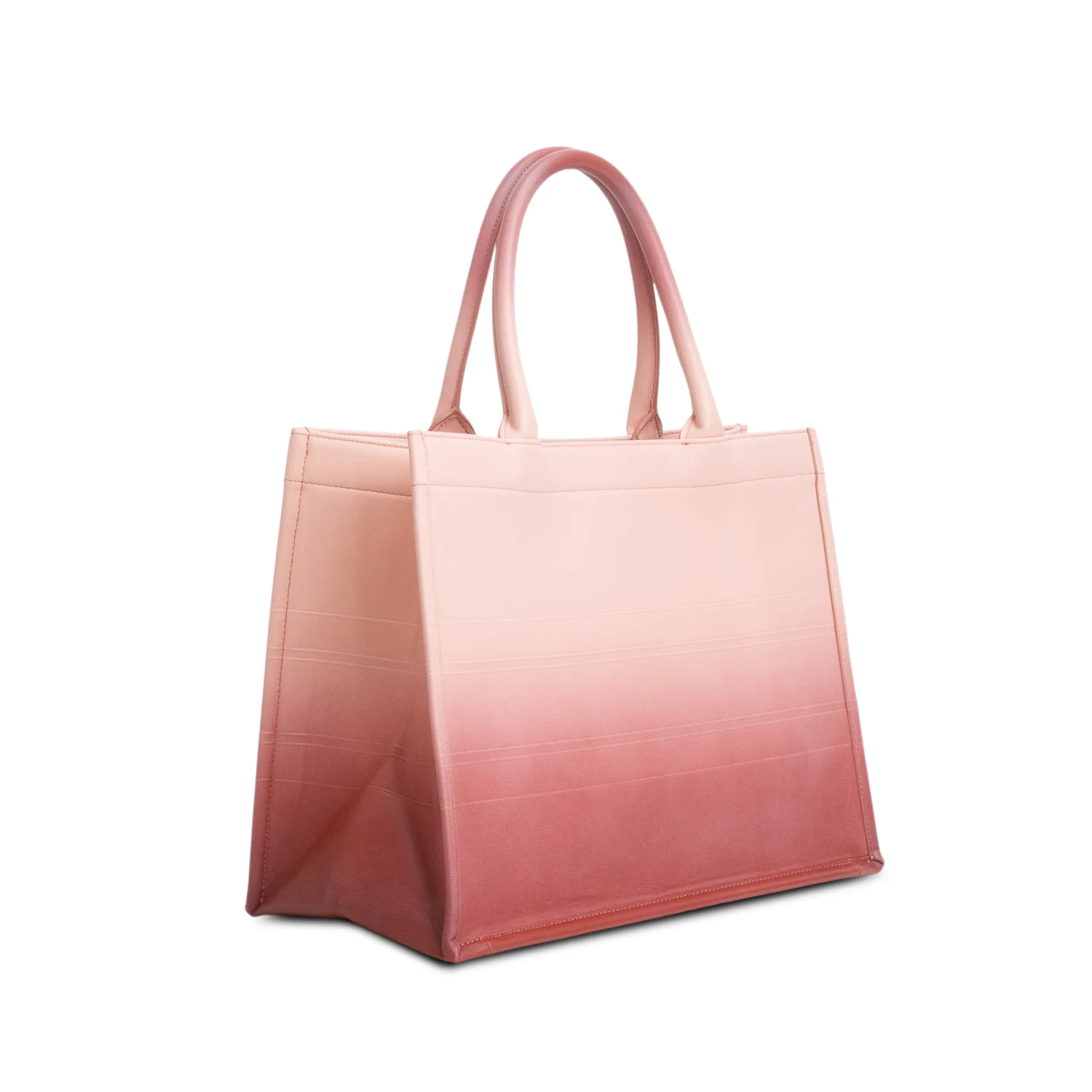 Christian Dior 2021 Pink Gradient Smooth Calfskin Embossed Medium Book Tote w/ Box - Image 6