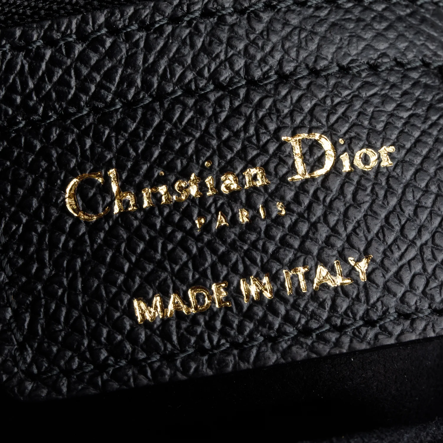 Christian Dior 2022 Black Grained Calfskin Saddle Bag w/ Strap - Image 9