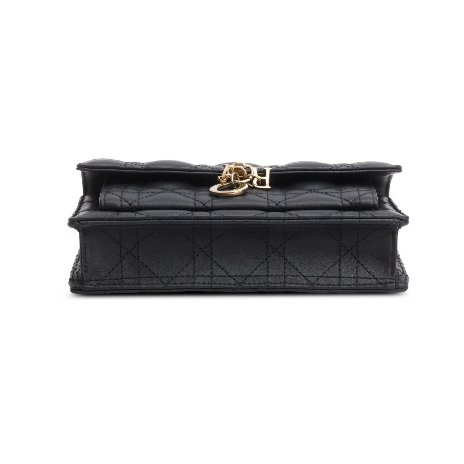 Christian Dior 2022 Black Lambskin Cannage My Dior Daily Chain Pouch w/ Box - Image 8